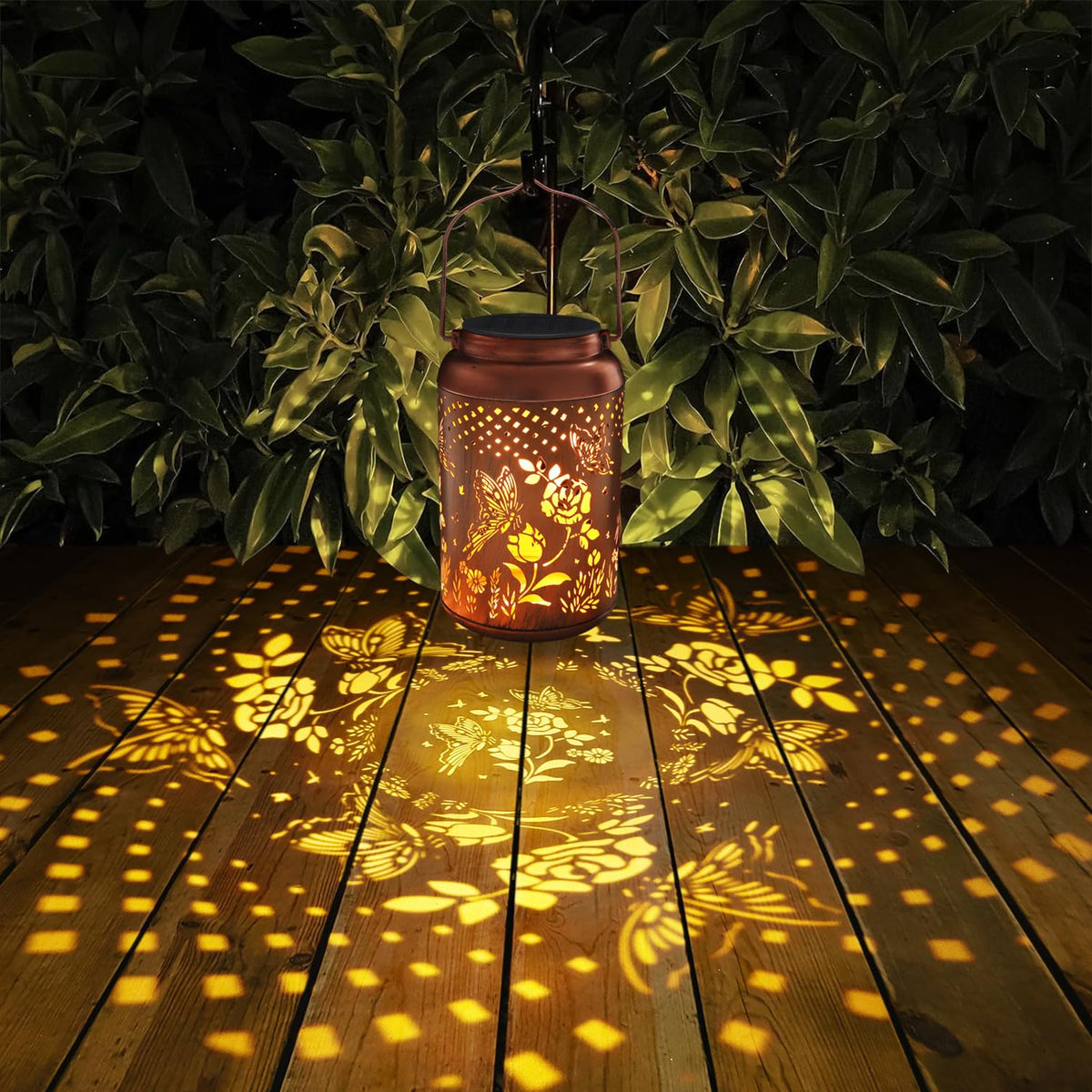 Rose Butterfly Decoration Solar Lanterns Outdoor Waterproof - Tepaken Official Imagery - 5