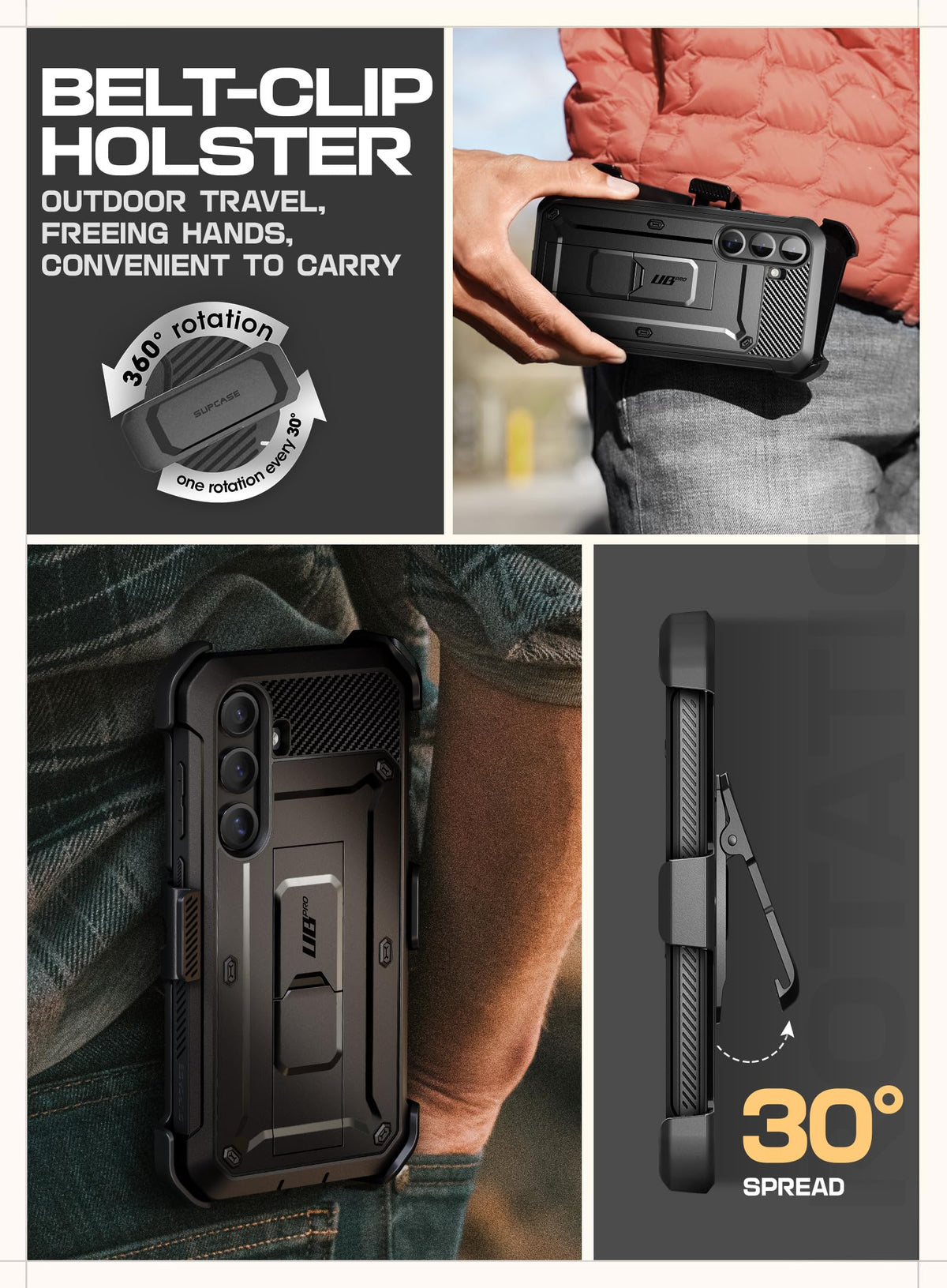SUPCASE for Galaxy S25 FE Case with Built in Screen - SUPCASE Official Imagery - 8