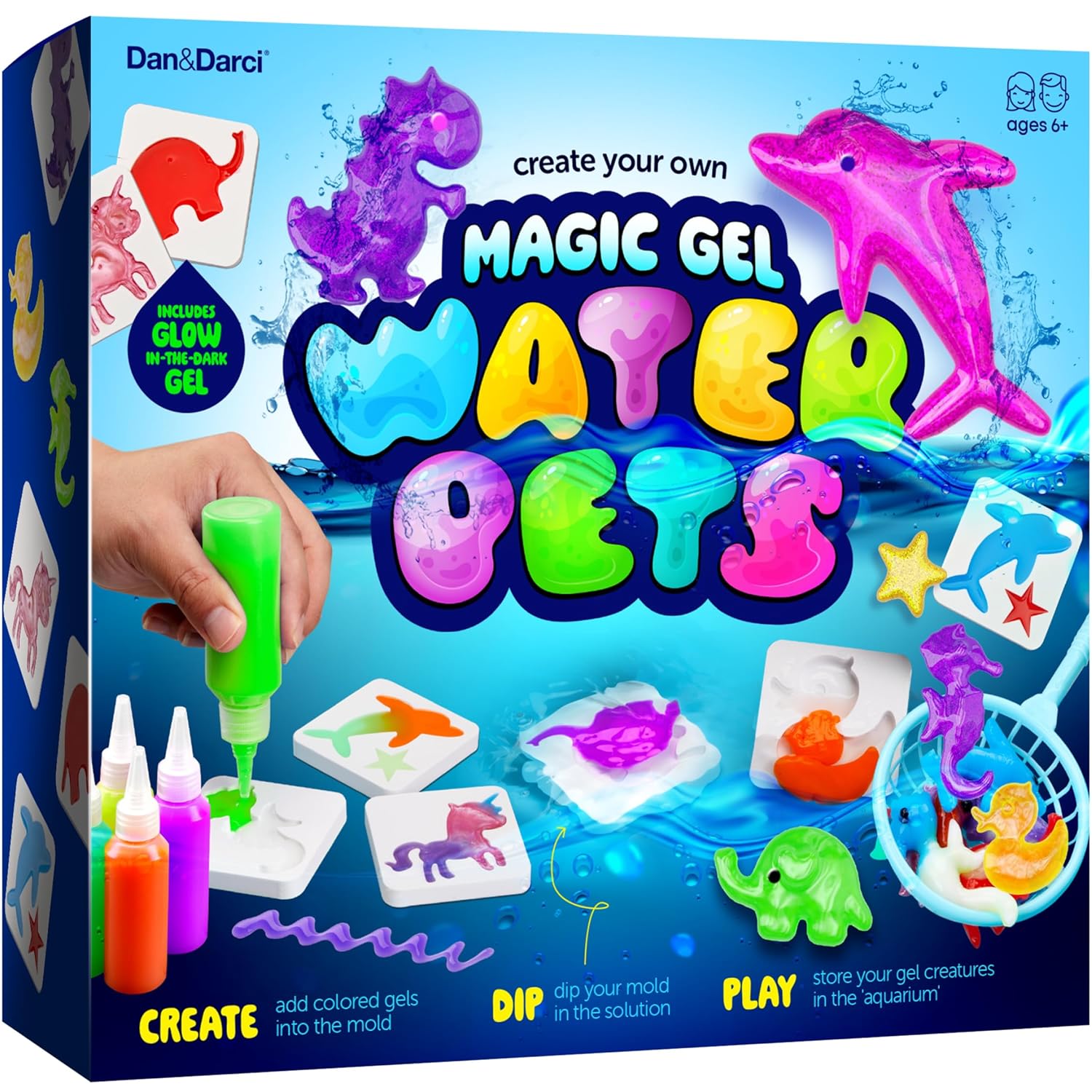 Dan&Darci Aqua Fairy Water Gel Kit for Kids - Magic Elf Toy Kits - Waters Pets - DIY Squishy Maker Se