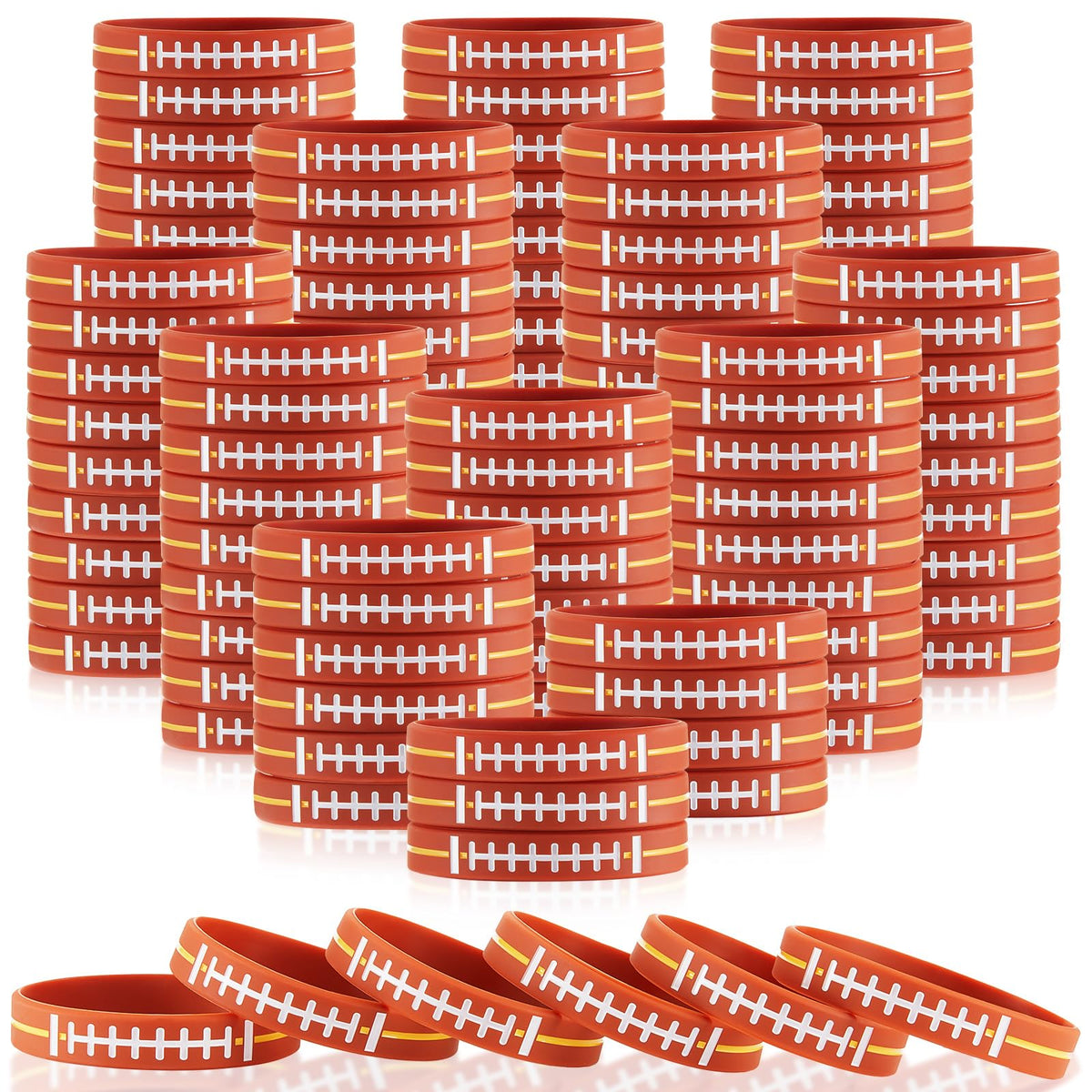 Zhanmai 96 Pcs Football Party Favors Silicone Wristbands - Zhanmai Official Imagery - 1