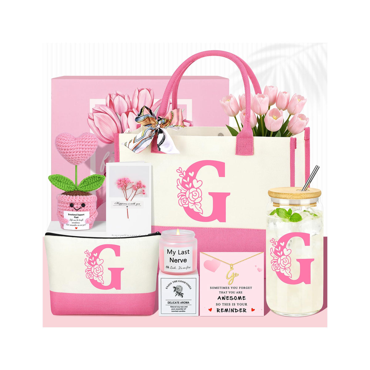 Personalized Monogrammed Customized Pink Birthday Gifts for - GQDECOR Official Imagery - 1