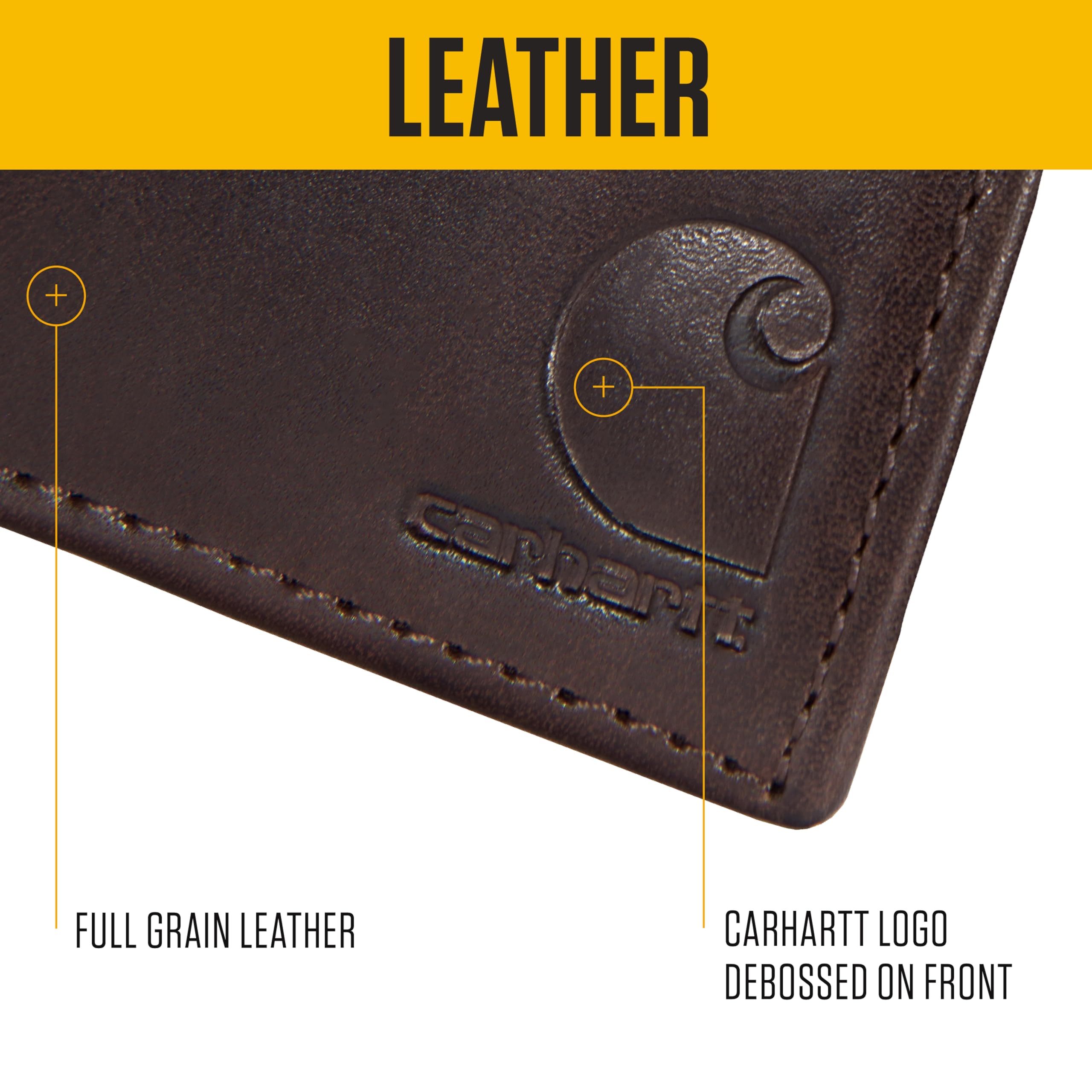 Carhartt Oil Tan Leather Passcase Wallet – Brown