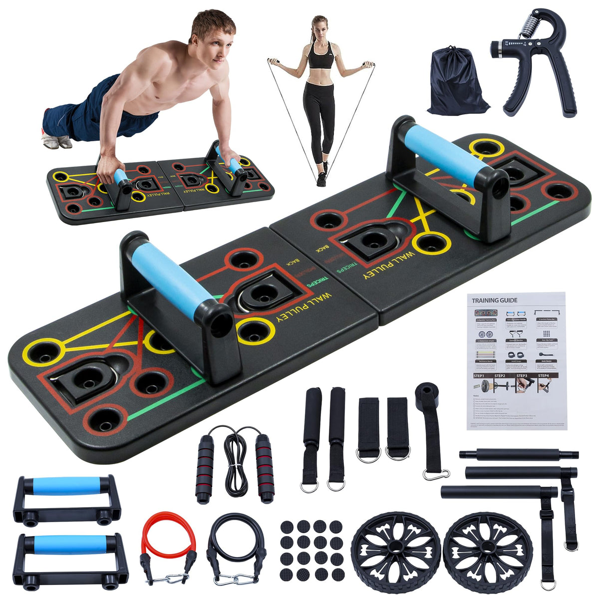Push Up Board Fitness Portable Dismountable 17 in 1 Push Up - welsteepse Official Imagery - 2