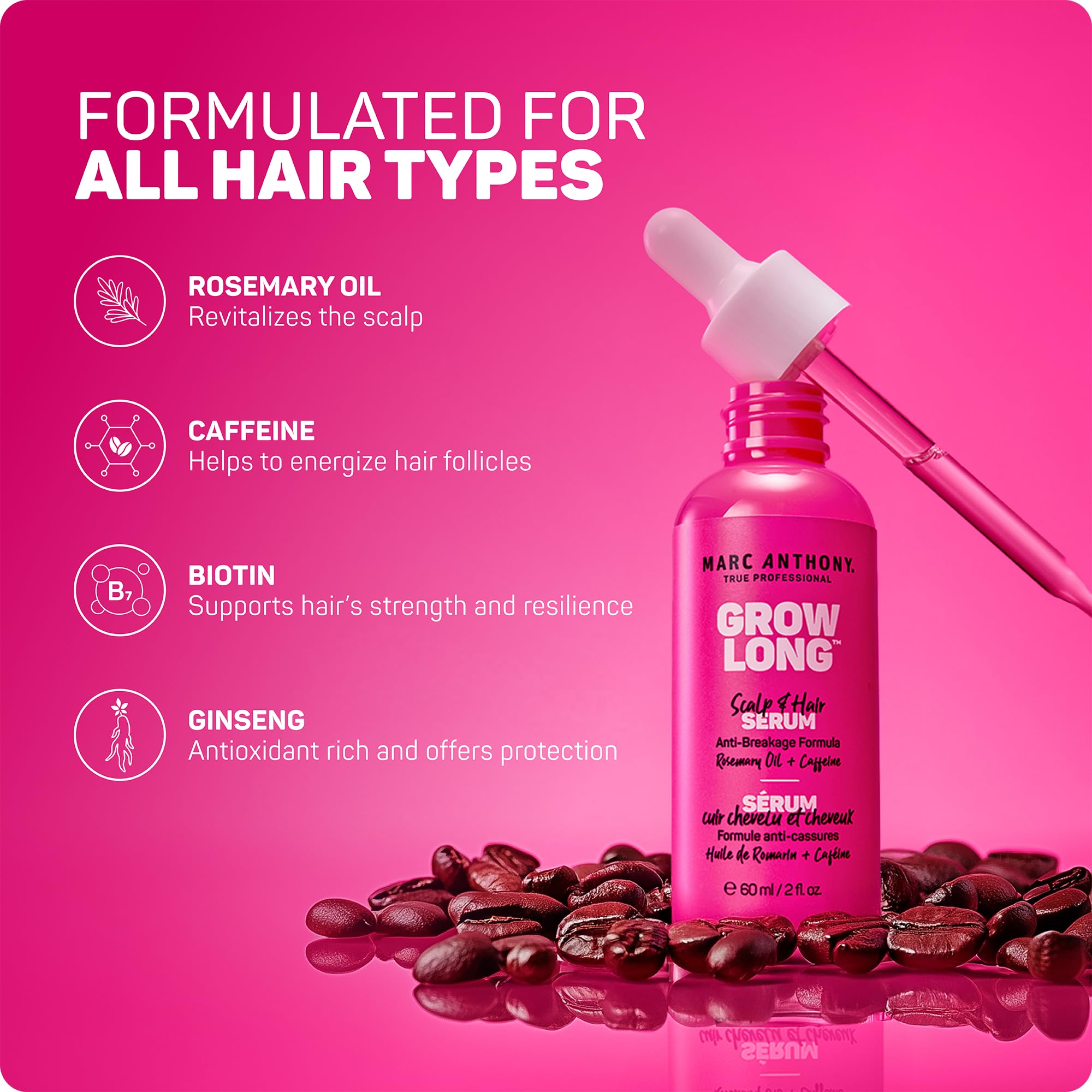 Marc Anthony Grow Long, Anti - Breakage Scalp & Hair Serum with Biotin - Marc Anthony Official Product View 6