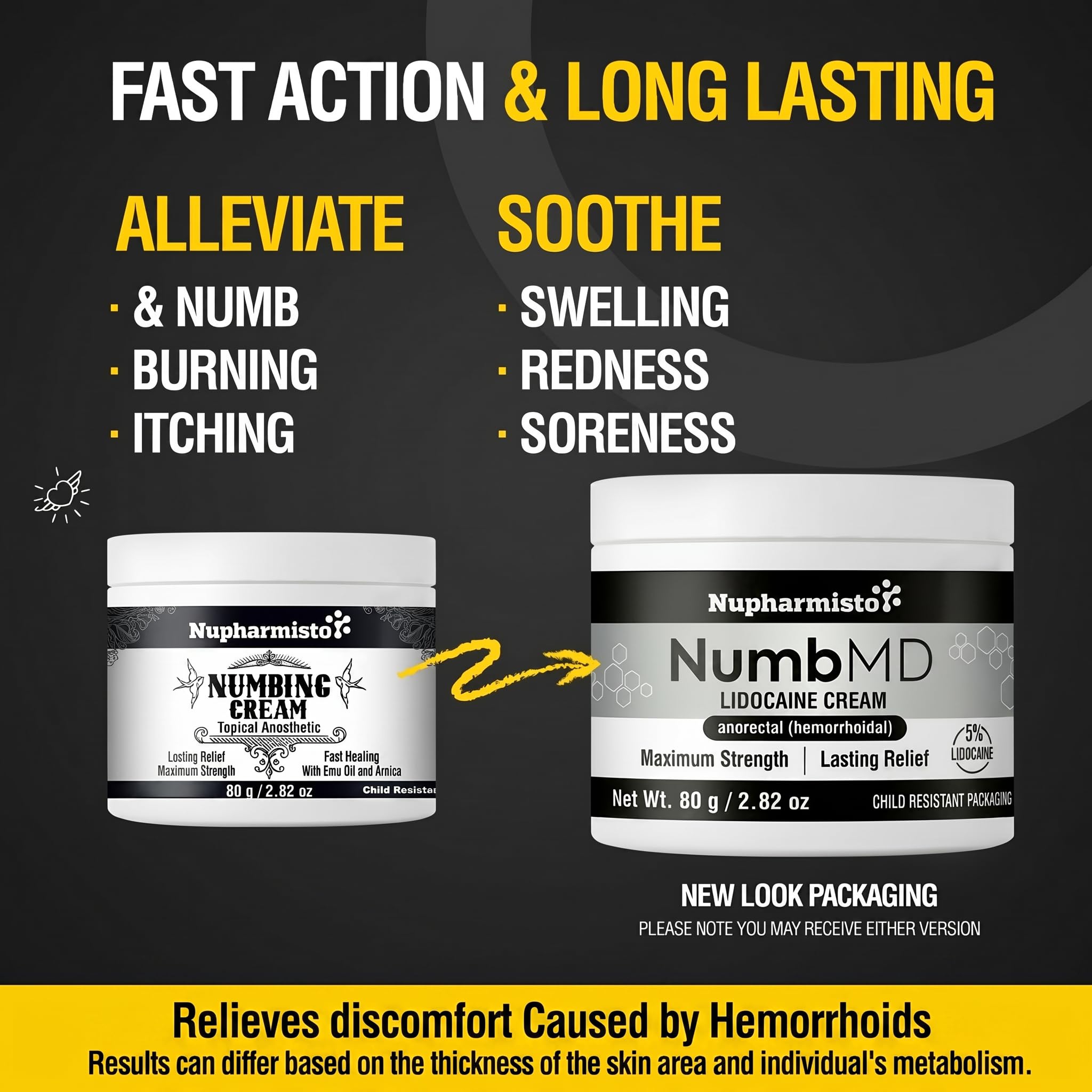 Nupharmisto 5% Lidocaine Numbing Cream – Max Strength 80g