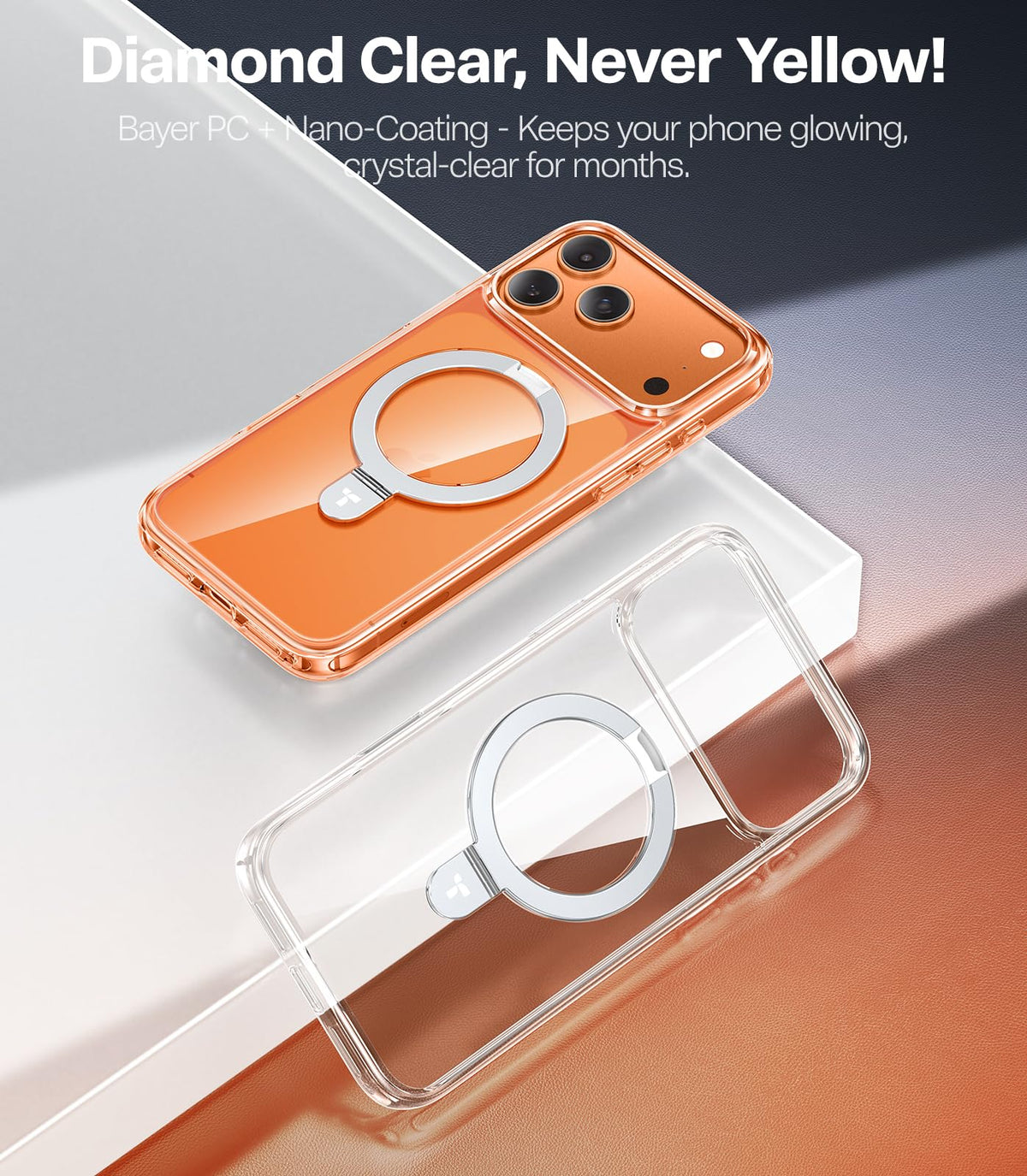TORRAS for iPhone 17 Pro Case Clear Magnetic Stand Fit for - Premium Selection Official Imagery - 3