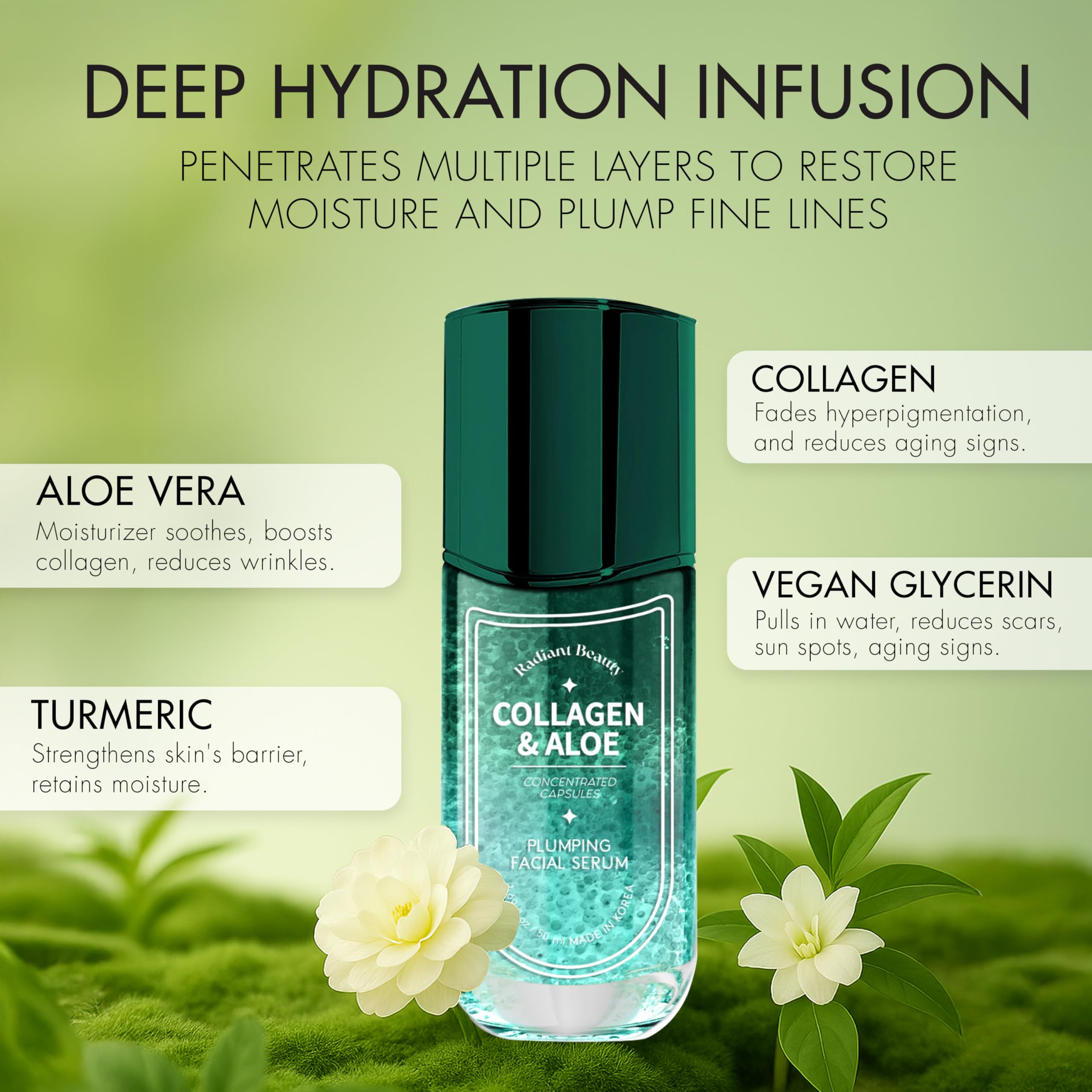 Collagen &amp; Aloe Facial Serum - Radiant Beauty