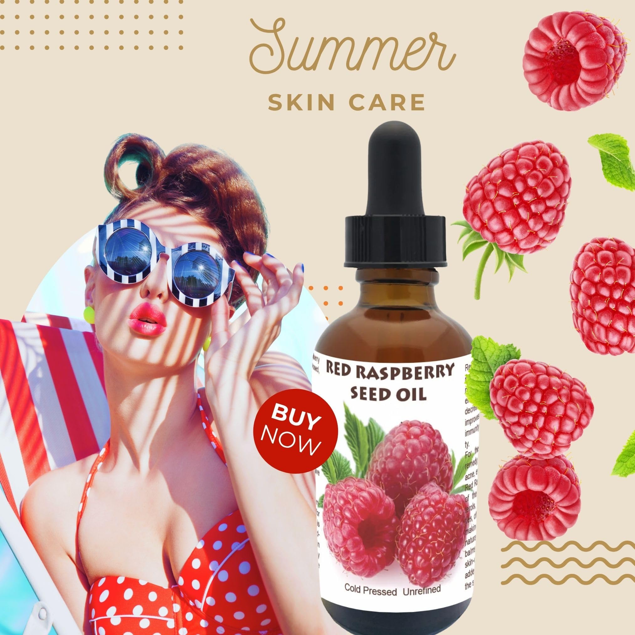 Best Nature's Cosmetics Best Nature's Red Raspberry Seed Oil – 100% Pure, - Best Nature's Cosmetics Official Product View 4
