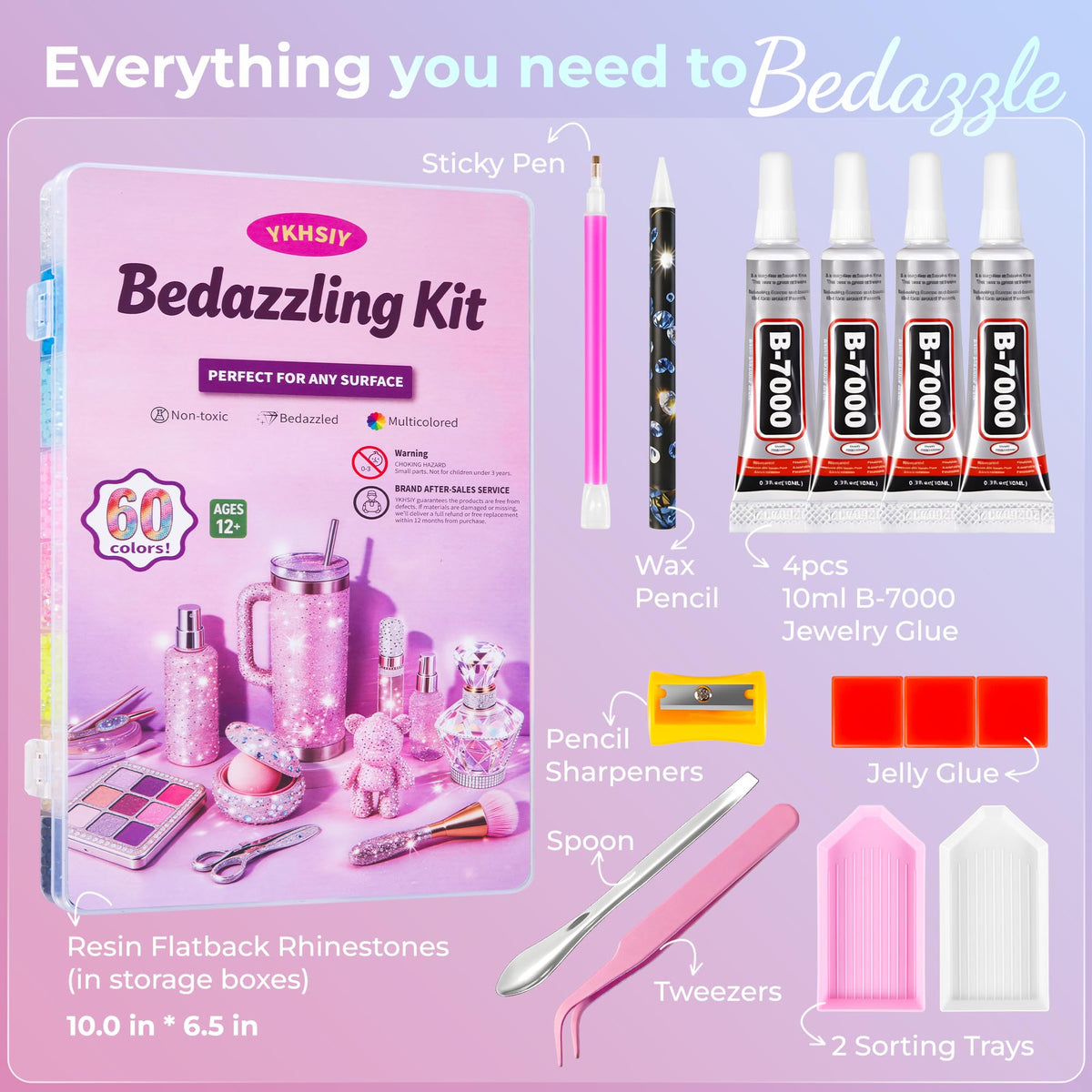 Bedazzling Kit 48000Pcs 60 Colors 3mm Resin Jelly - YKHSIY Official Imagery - 4