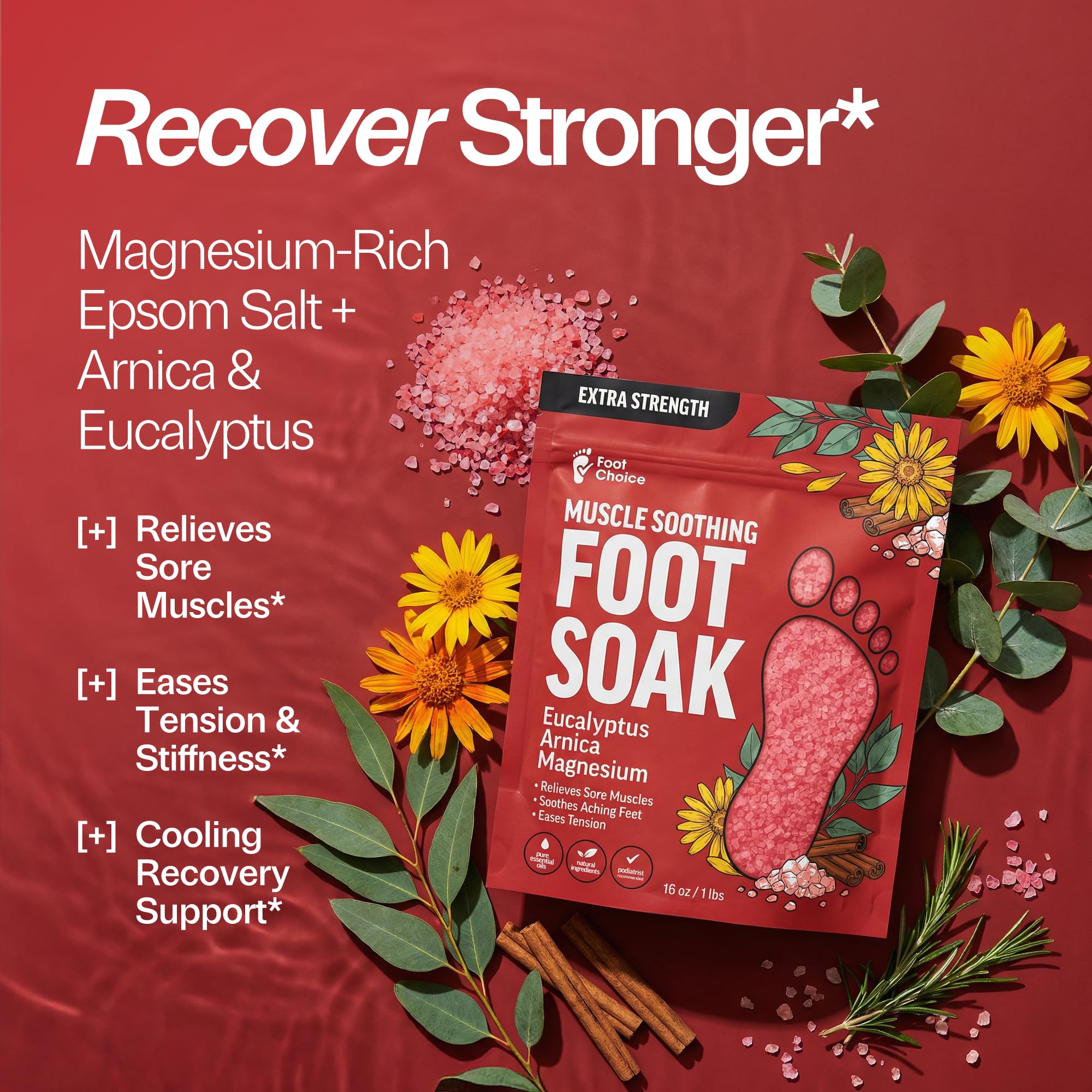 Foot Choice Epsom Salt Foot Soak – Arnica & Peppermint 1lb