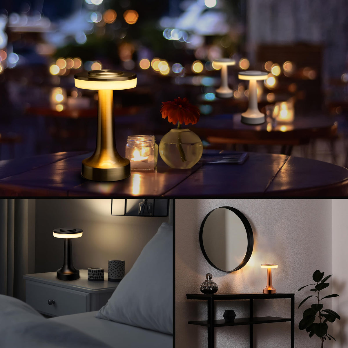 O Bright Dome Cordless Rechargeable LED Mushroom Table Lamp - O'Bright Official Imagery - 8