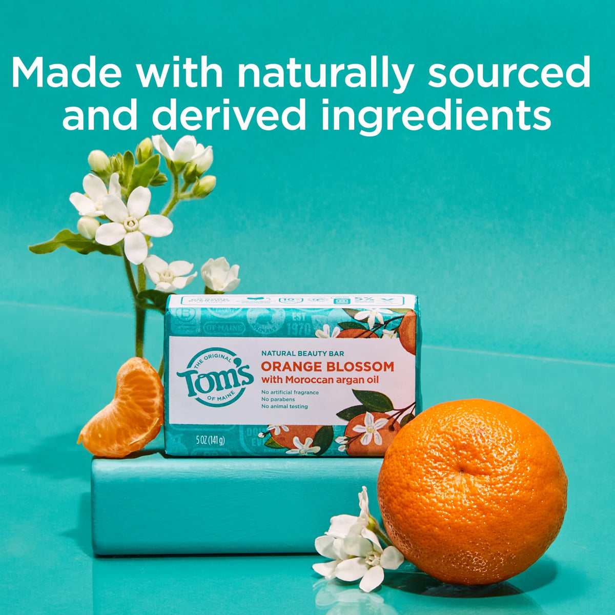 Tom s of Maine Natural Beauty Bar Soap Orange Blossom 5 oz - Tom's of Maine Official Product Imagery - 3