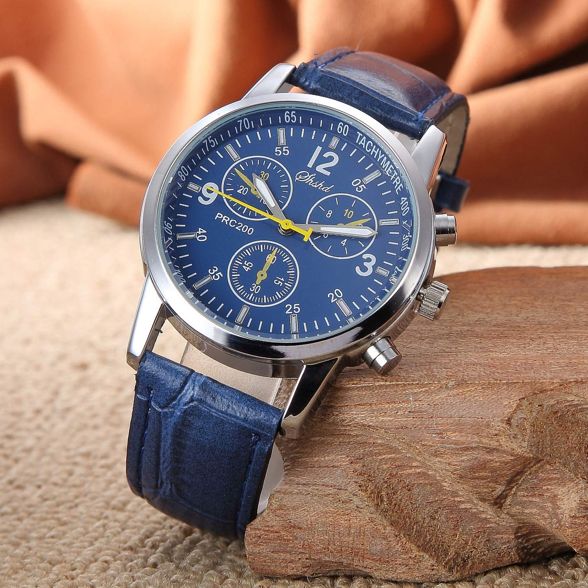 6 Pack Men s Leather Quartz Watch Geneva Casual Dress Wrist - yunanwa Official Imagery - 3