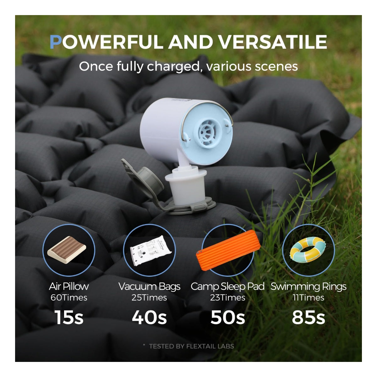 FLEXTAILGEAR Air Pump for Inflatables, Portable El - View 4