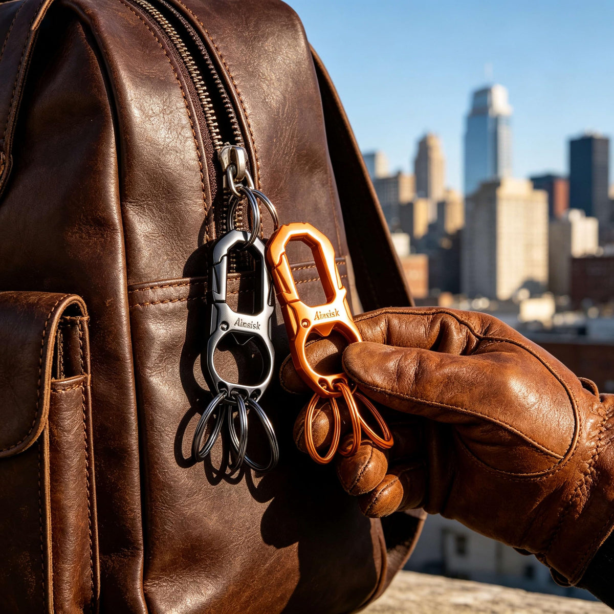 Carabiner Car Key Chains Bottle opener Tactical keychains - Ainsisk Official Imagery - 3