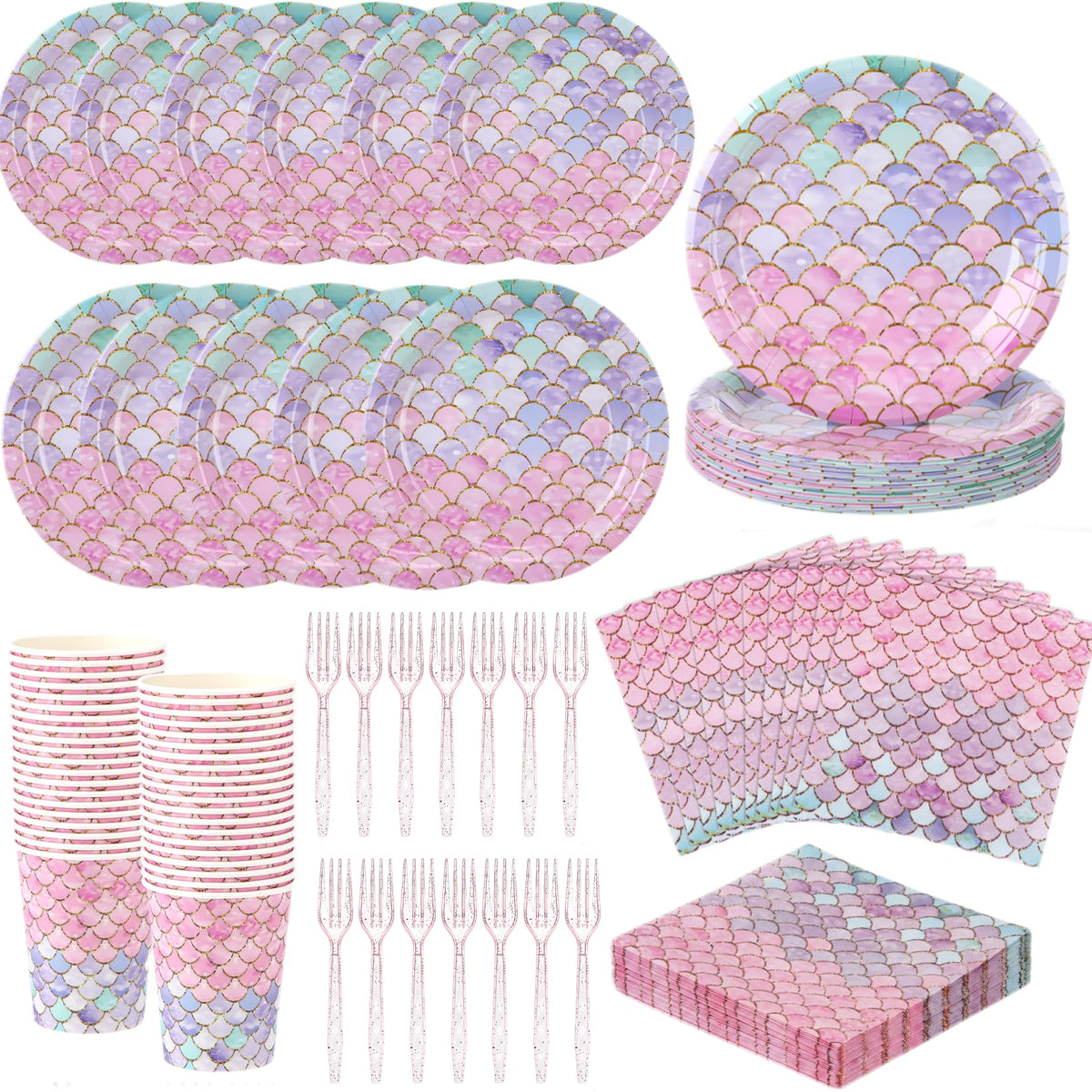 200 Pcs Happy Birthday Colorful Polka Dot Party Paper Plates - Ziliny Official Imagery - 8