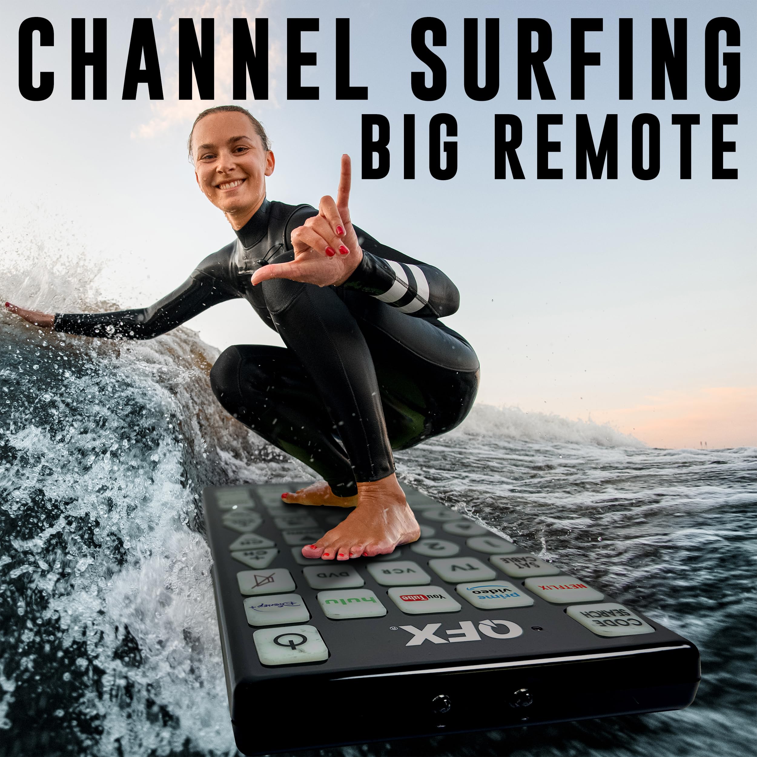 QFX REM-115 8 in 1 Large Jumbo Universal Remote Control for RCA, - QFX Official Product View 8