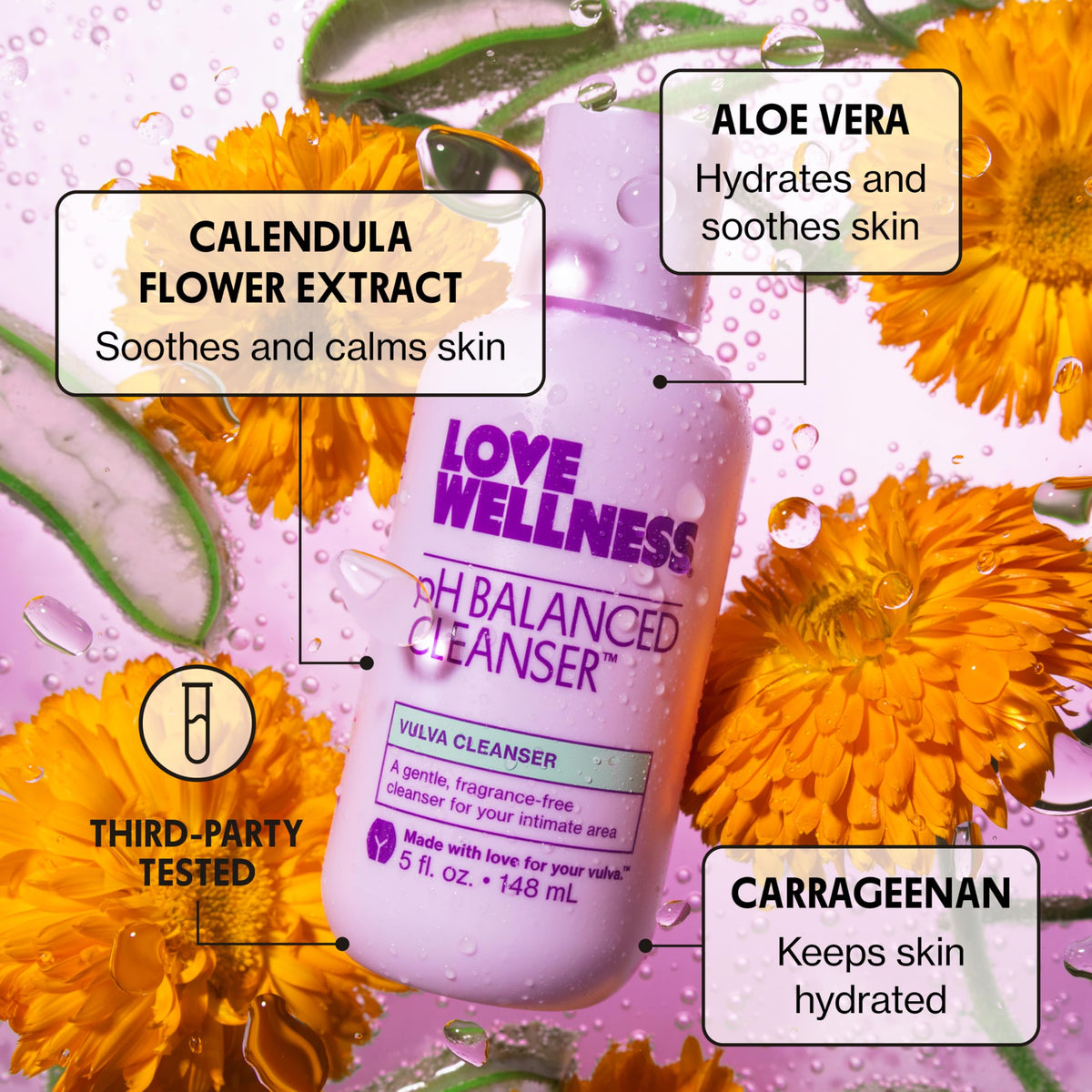 Love Wellness pH Balanced Cleanser Wipes - Love Wellness Official Imagery - 3