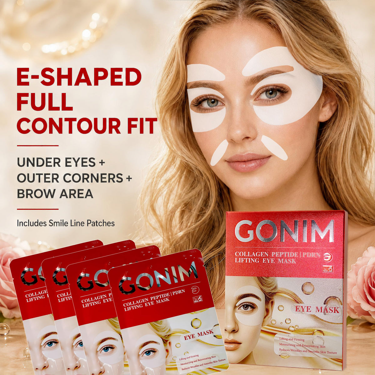 Under Eye Patches for Puffy Eyes and Dark Circles Collagen - GONIM Official Imagery - 3