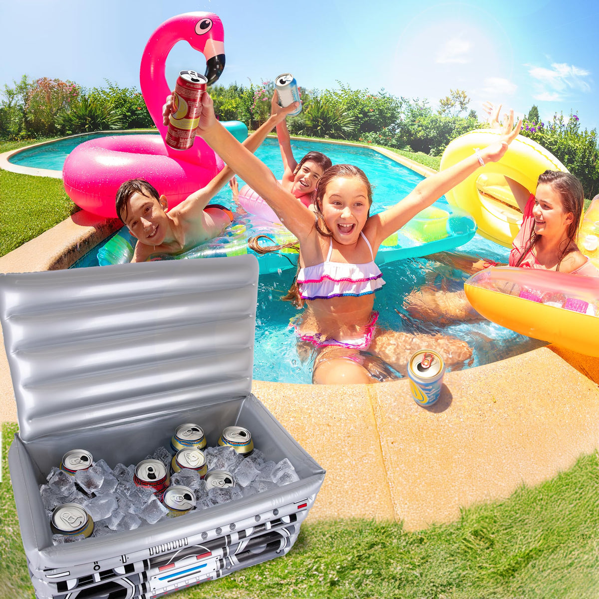 ArtCreativity Inflatable Boom Box Cooler Decoration 80s and - ArtCreativity Official Imagery - 8