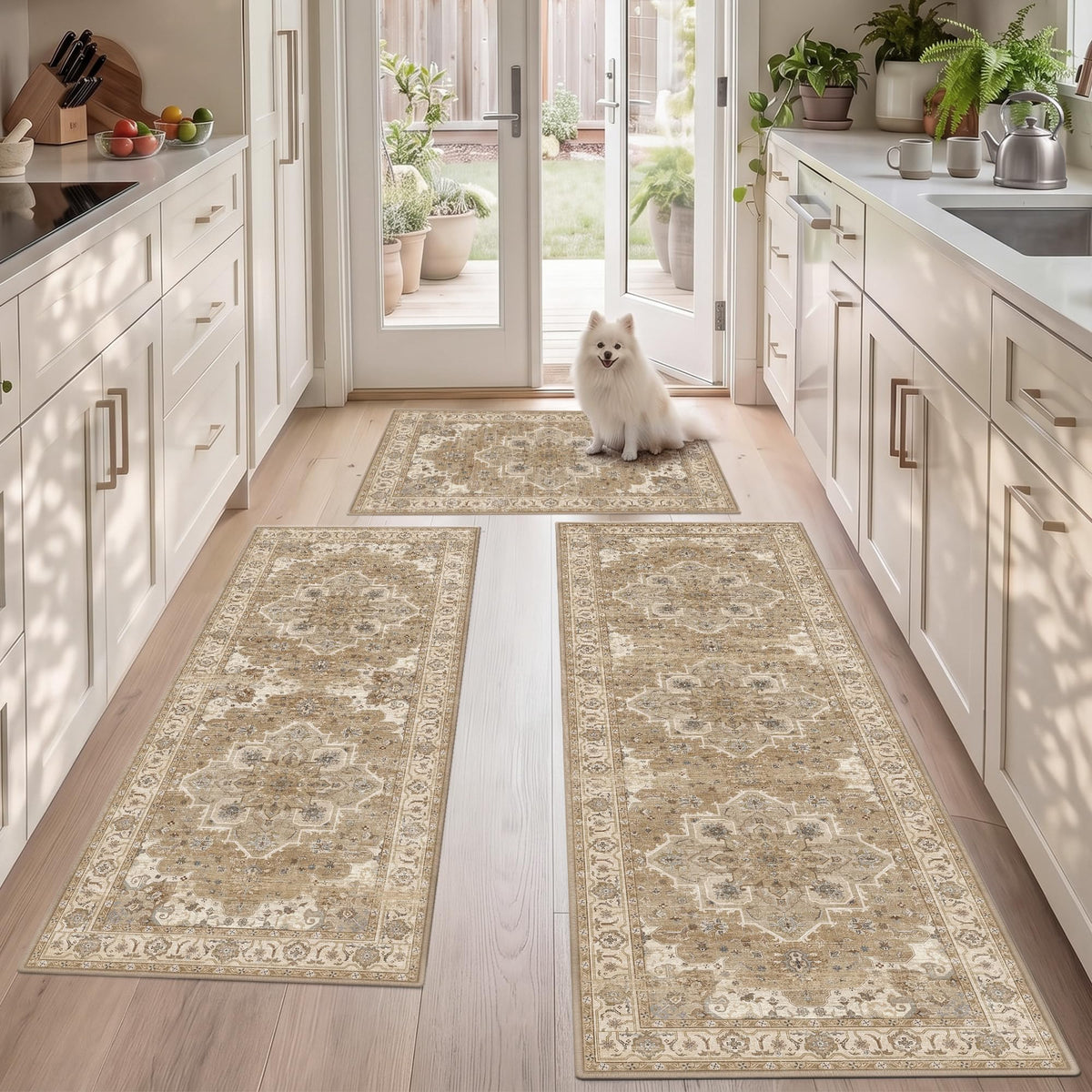 3 Piece Kitchen Rugs Sets with Runner Washable Non Slip Soft - Articosy Official Imagery - 1