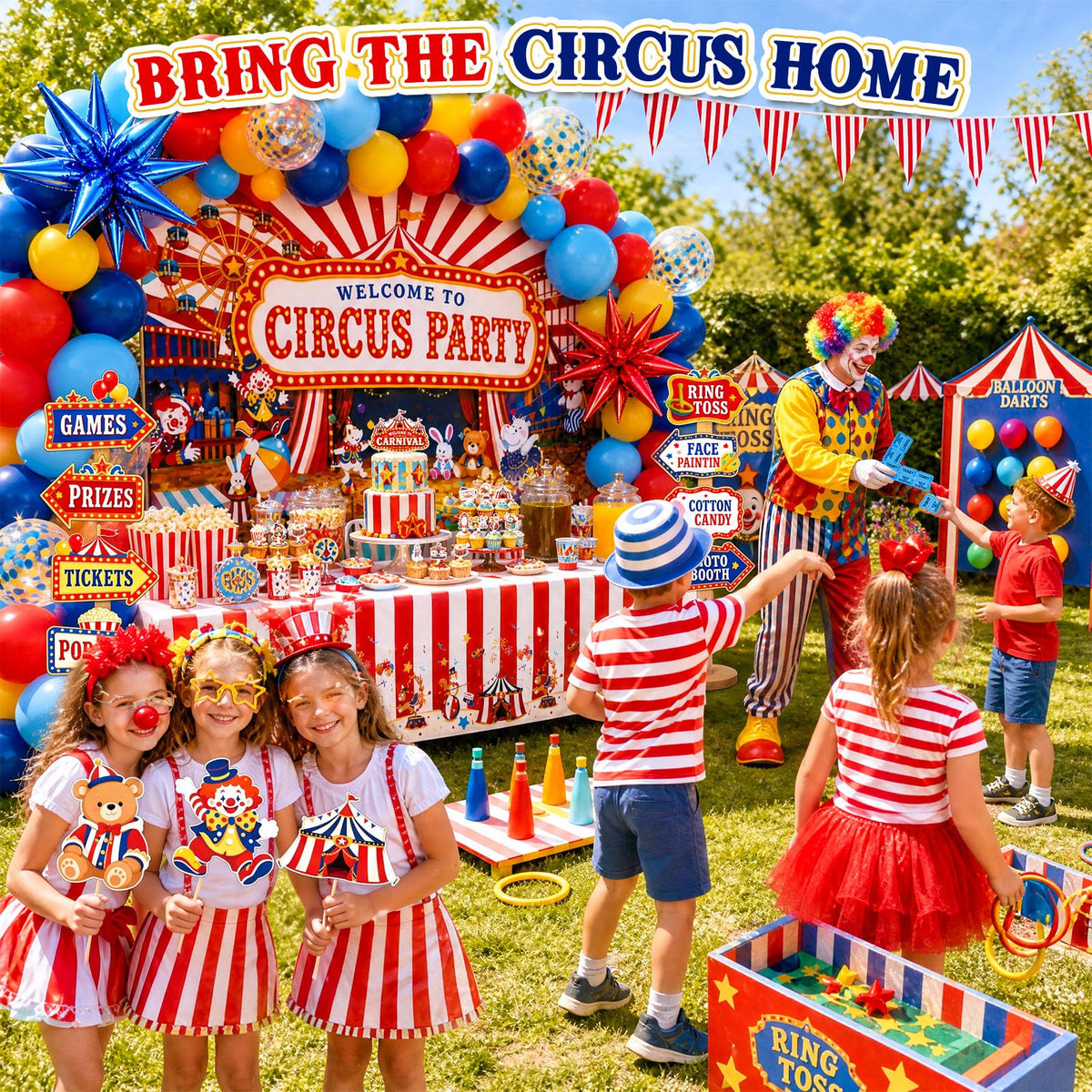 LovesTown 268PCS Carnival Theme Party Decorations with 114 - LovesTown Official Imagery - 4