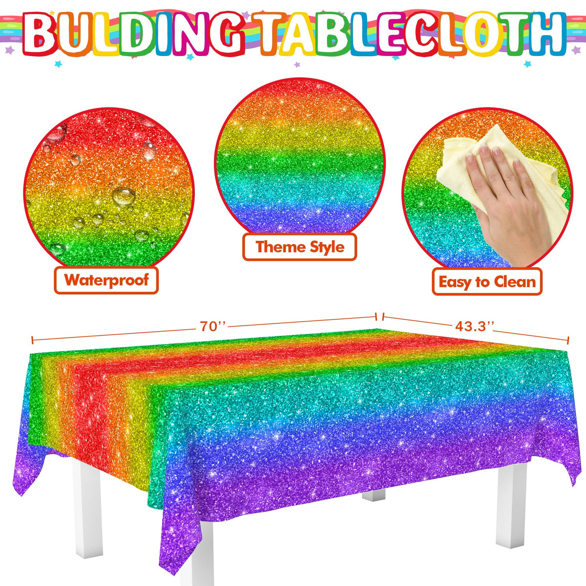 Rainbow Birthday Party Supplies Rainbow Theme Party - DMIGHT Official Imagery - 4