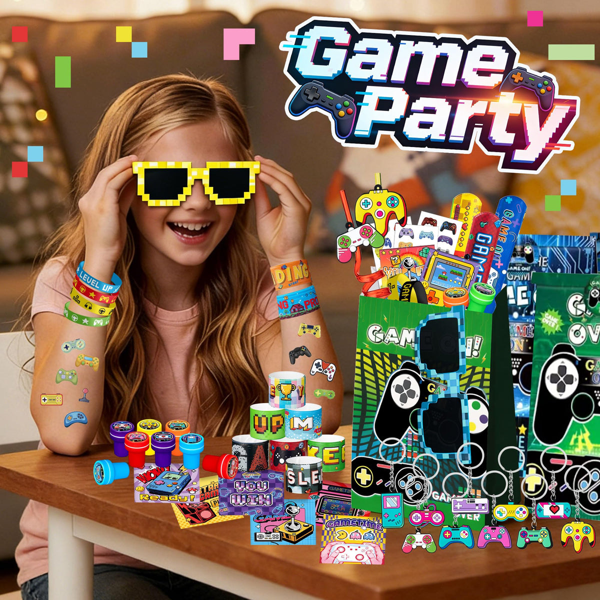DMIGHT Video Game Party Favors for Kids Gamer Birthday - DMIGHT Official Imagery - 6