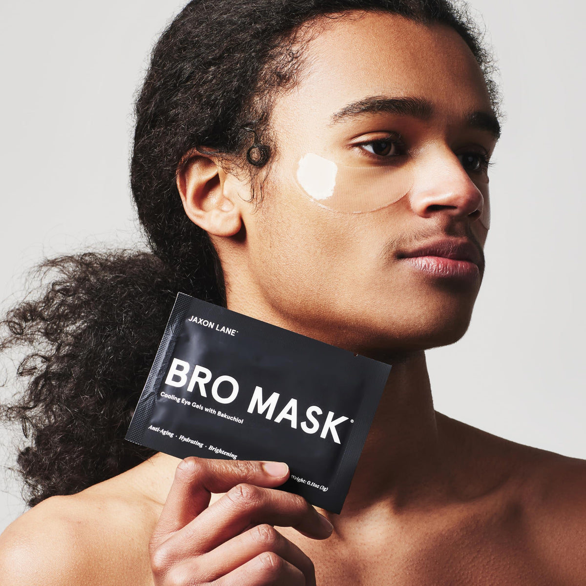 Bro Mask Under Eye Patches for Men for Dark Circles 1 x 6 - JAXON LANE Official Imagery - 4