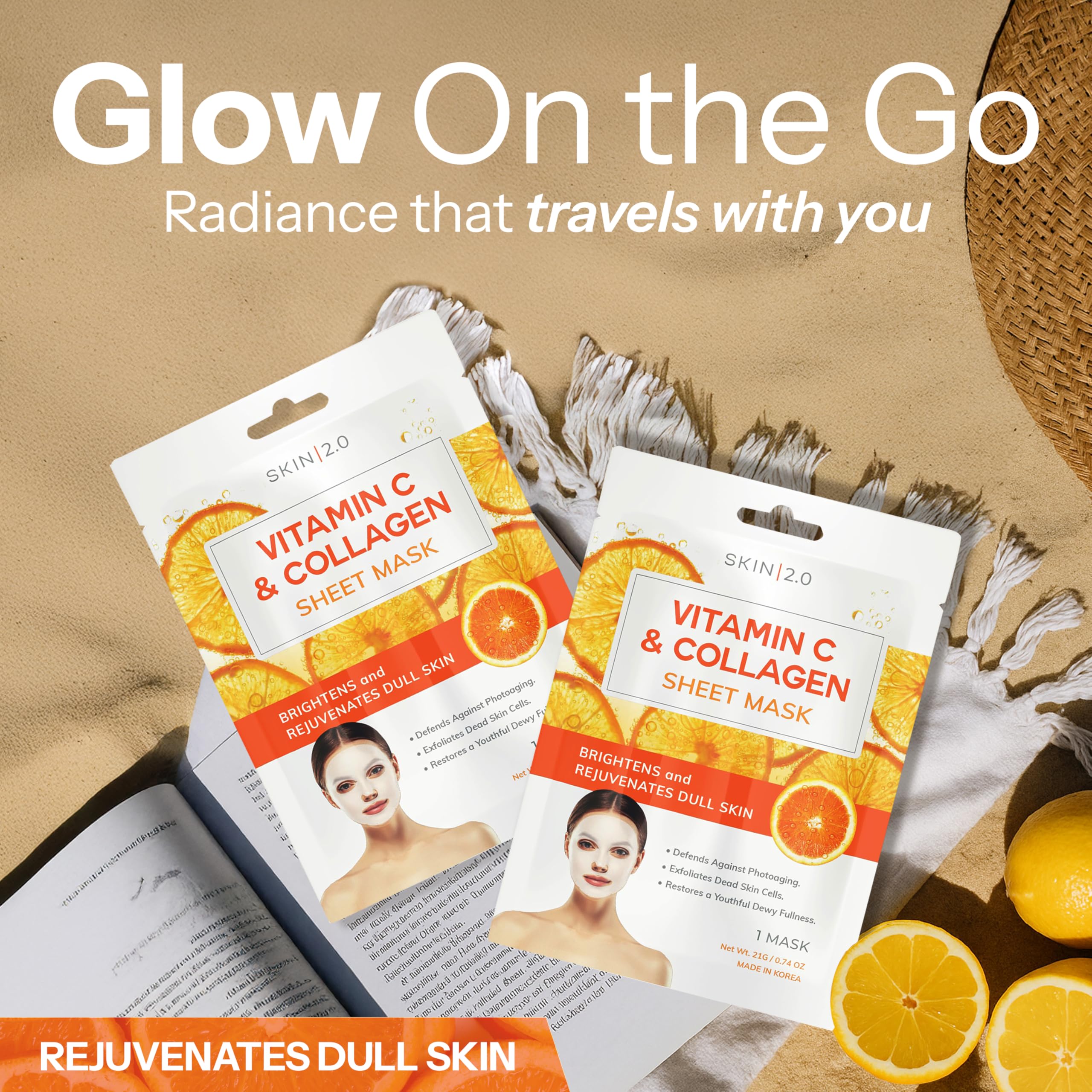 Skin 2.0 Vitamin C &amp; Collagen Sheet Mask - Skin 2.0