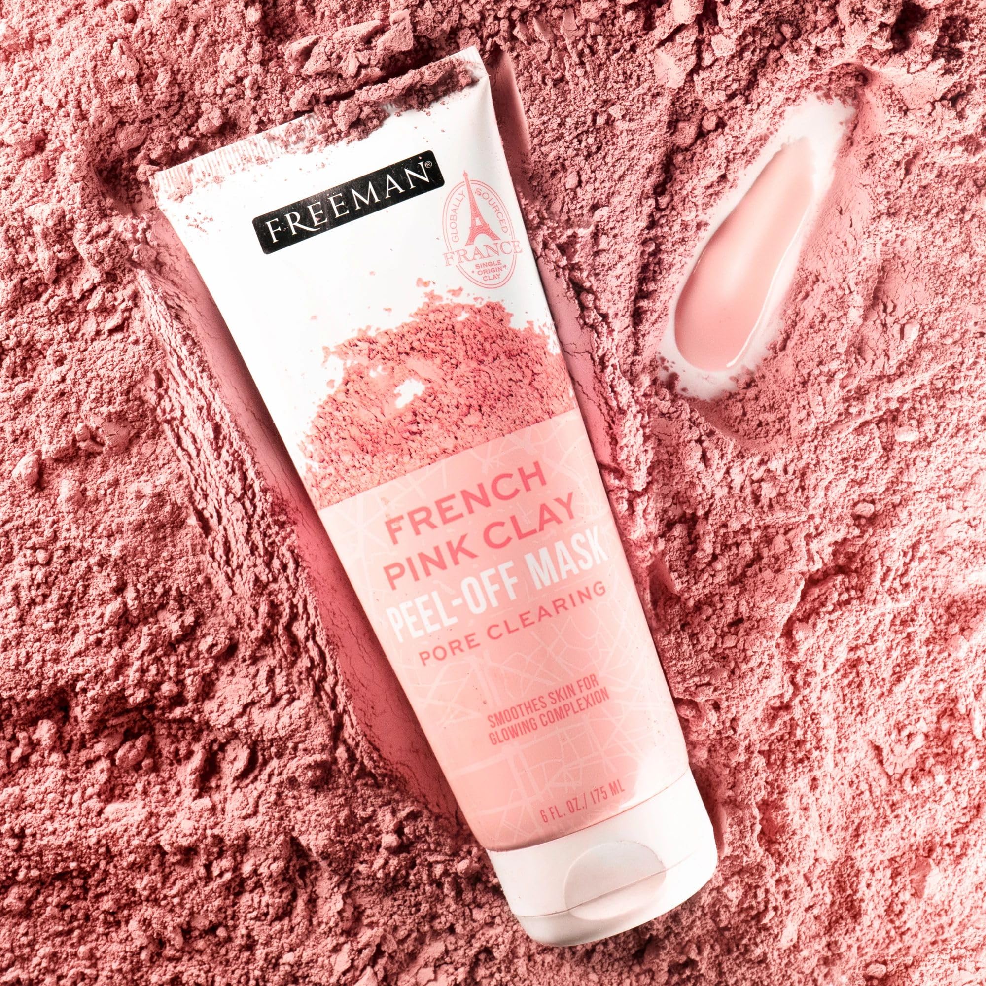 Freeman Exotic Blends French Pink Clay Peel Off Face Mask, 6 fl - Freeman