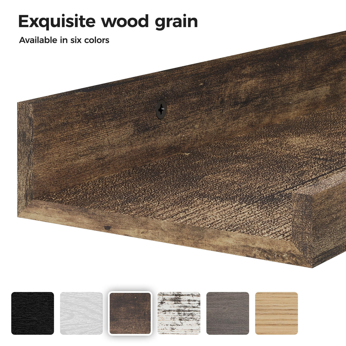 upsimples Floating Shelves for Wall Decor and Storage Brown - upsimples Official Imagery - 5