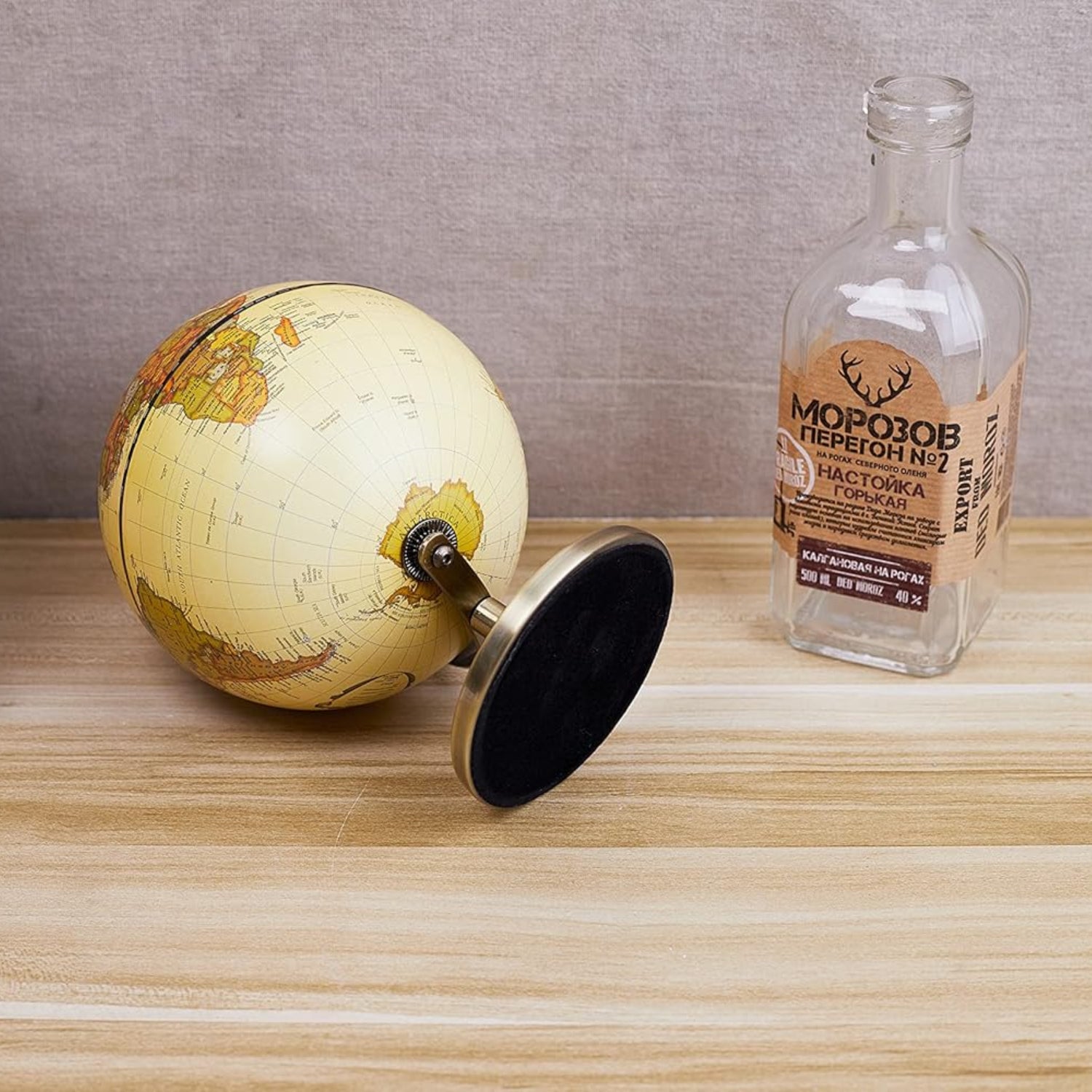 Annova antique globe with a 5.5-inch diameter, educational and modern desktop globe featuring geographic details.