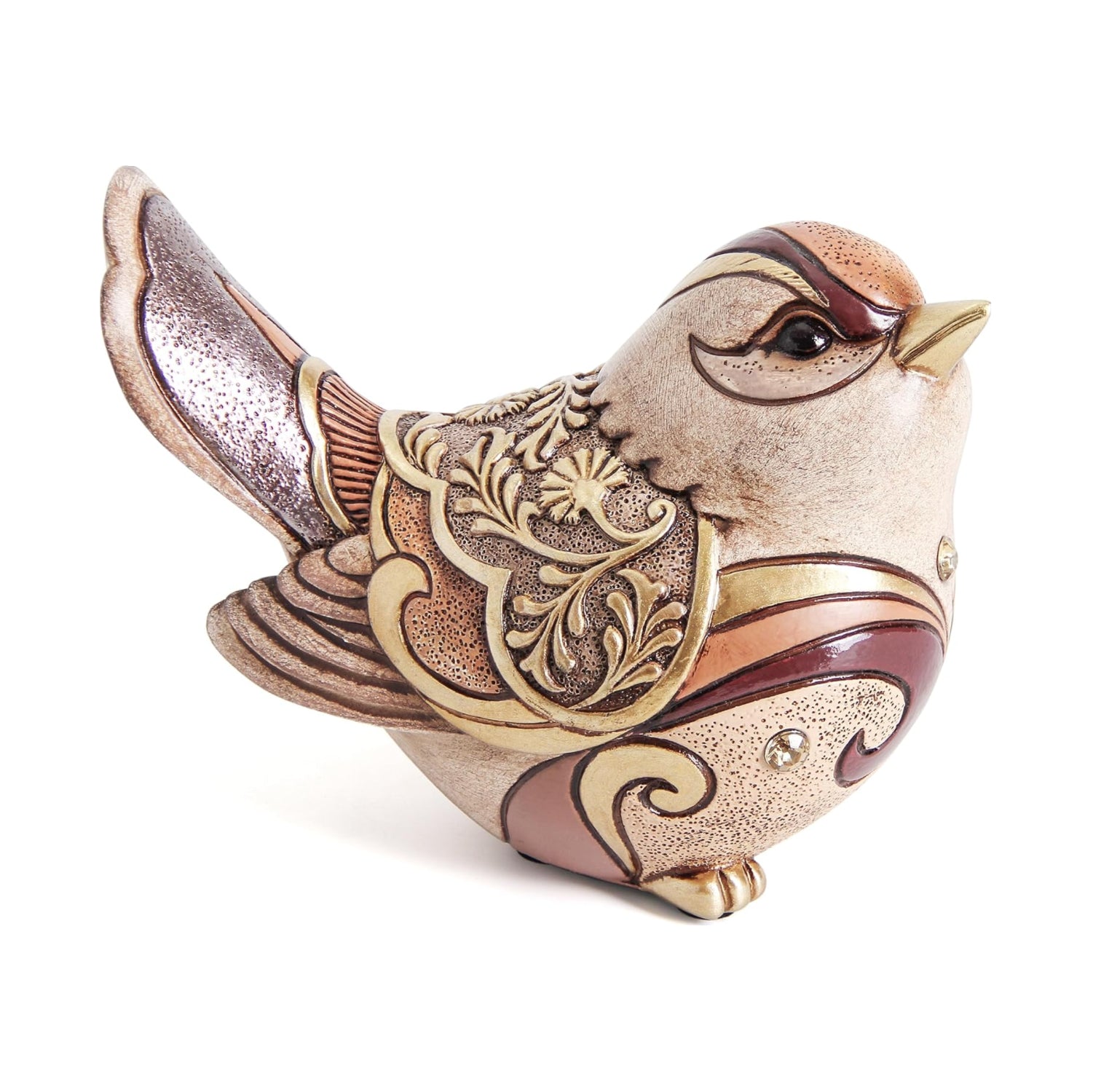 Leekung boho bird figurines for home decor, small bird statue sculptures for shelf accents, decorative bird sculptures.