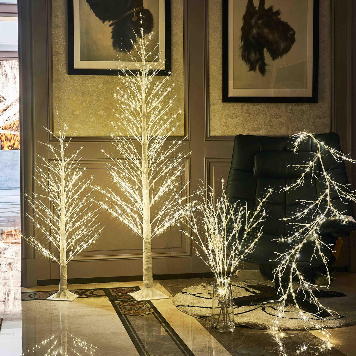 Lighted Willow Branches Iredescent Glittered 32IN 120 LED - LITBLOOM Official Imagery - 8