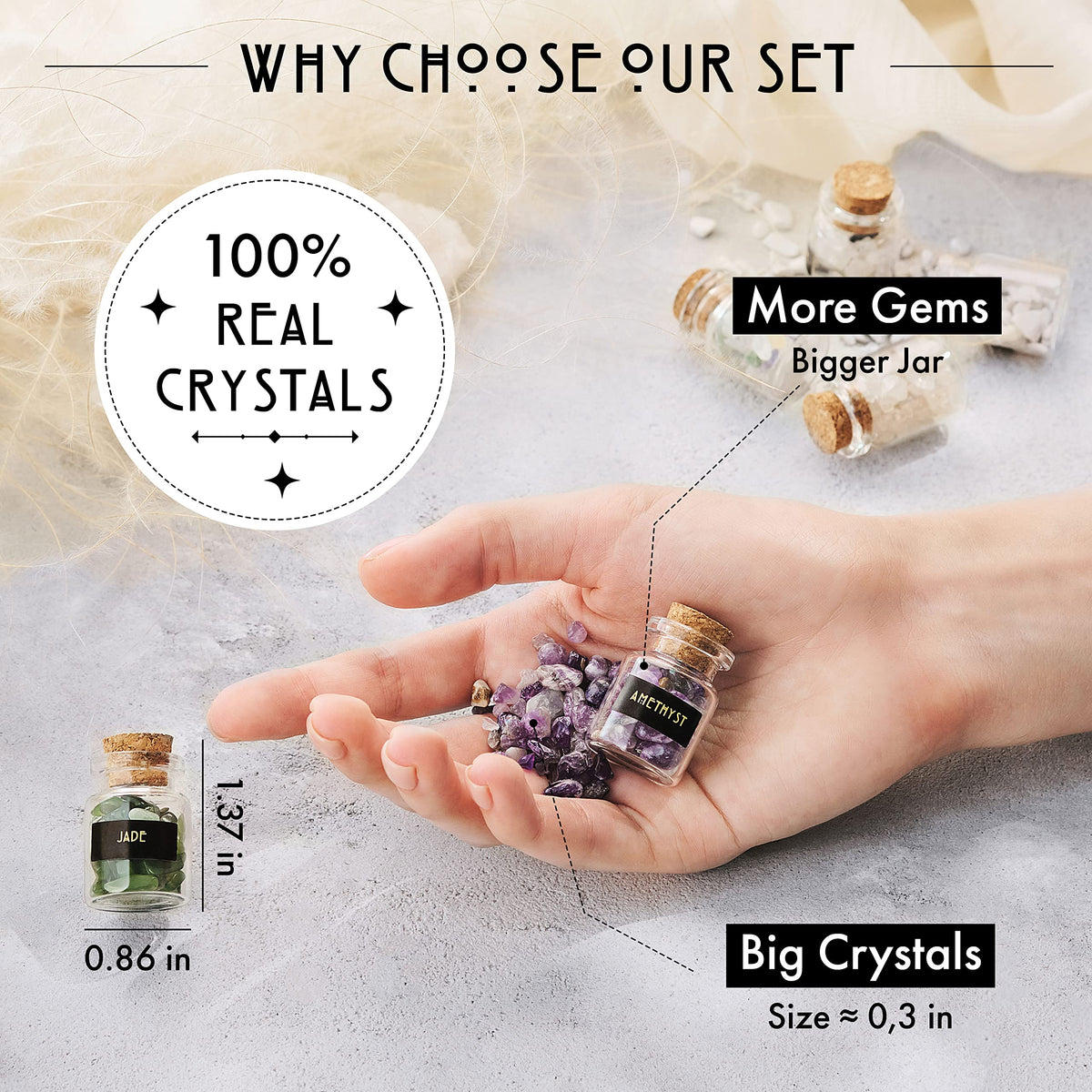 Healing rystals in Spell Jars 30 PCS - Wyspell Official Imagery - 5