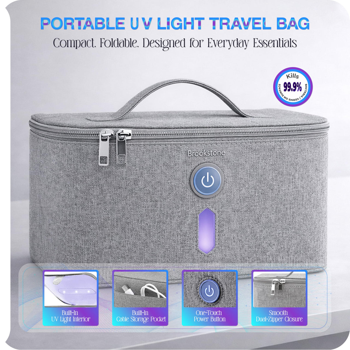 Brookstone UV Light Bag Portable Sterilizing Bag for - Premium Selection Official Imagery - 3