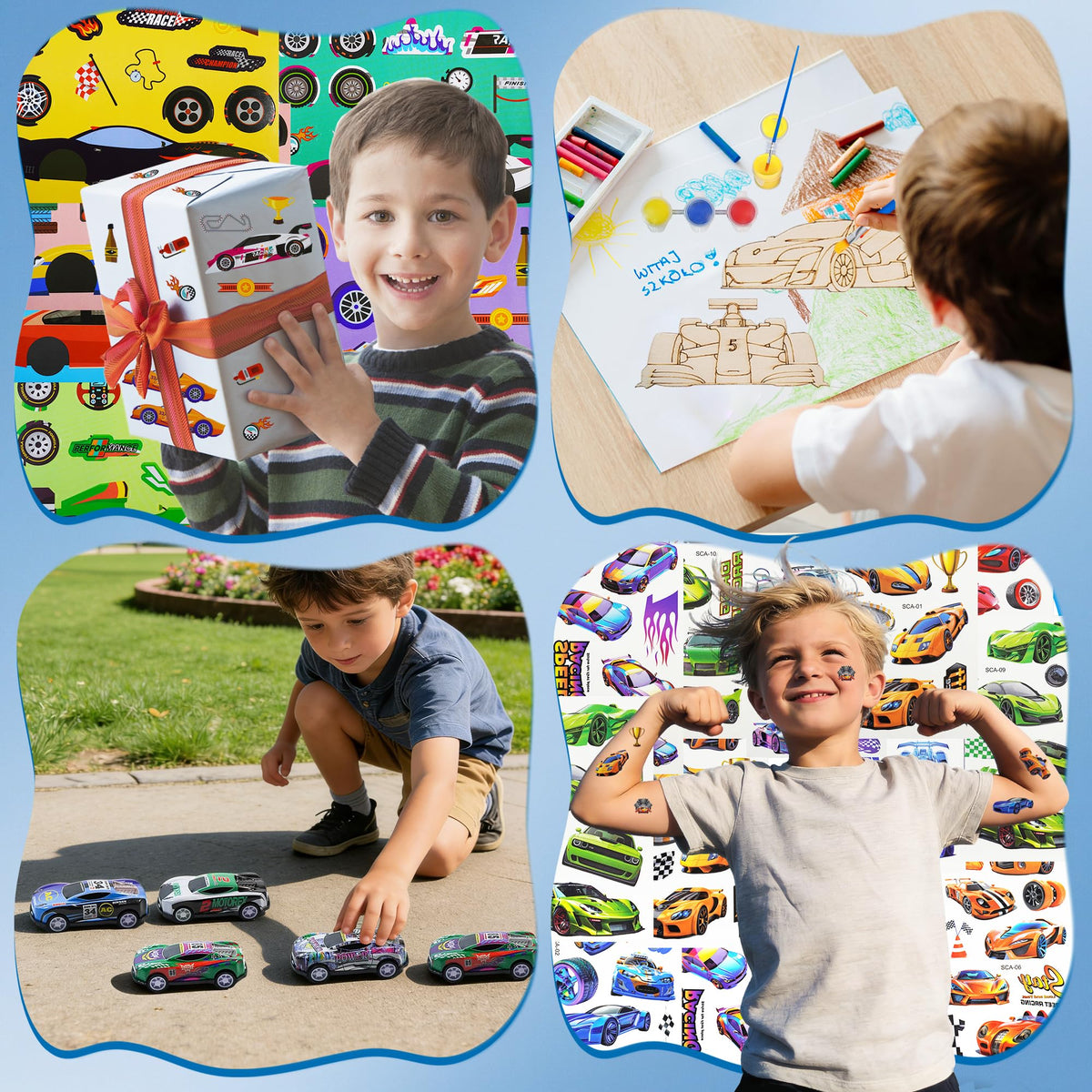 120PCS Race Car Party Favors Set for Kids Racing Party - HandTool Official Imagery - 8
