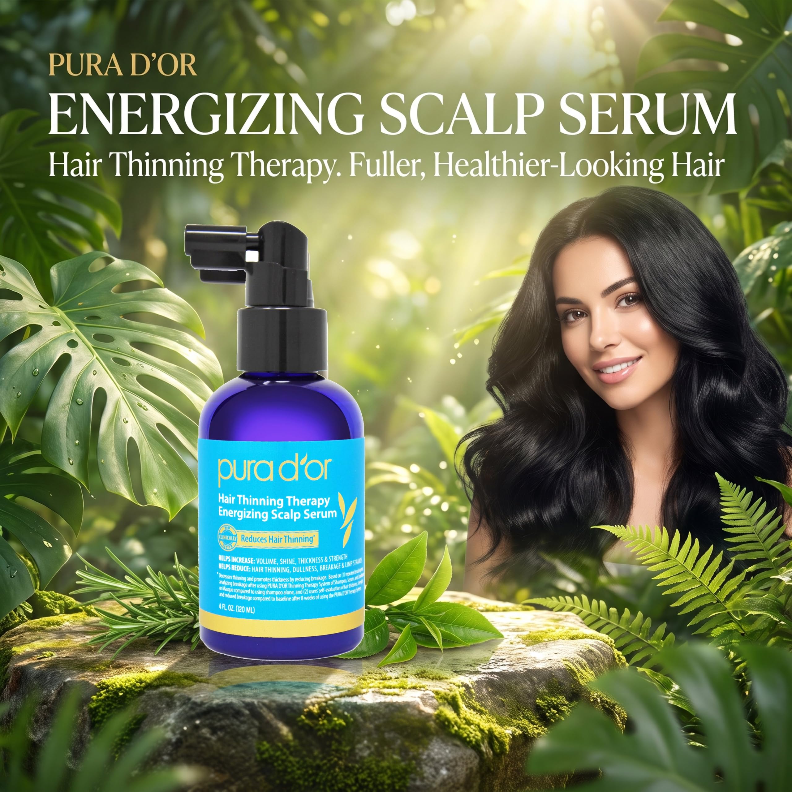 PURA D'OR Hair Thinning Therapy Energizing Scalp Serum w - Copper Tripeptide & - PURA D'OR Official Product View 4