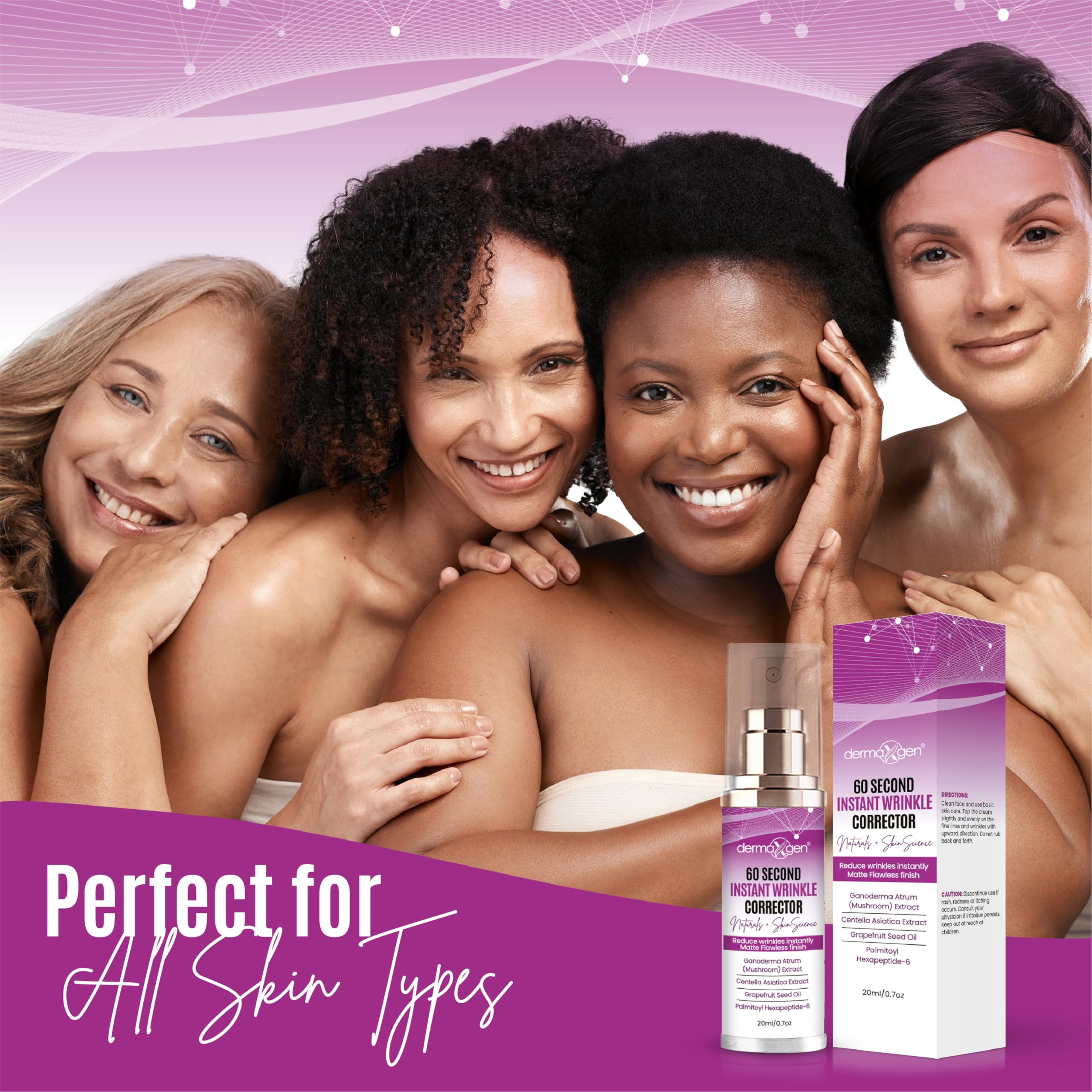 DERMAXGEN 60 Second Instant Wrinkle Corrector Pure Organic + Peptide Complex, - DERMAXGEN Official Product View 10