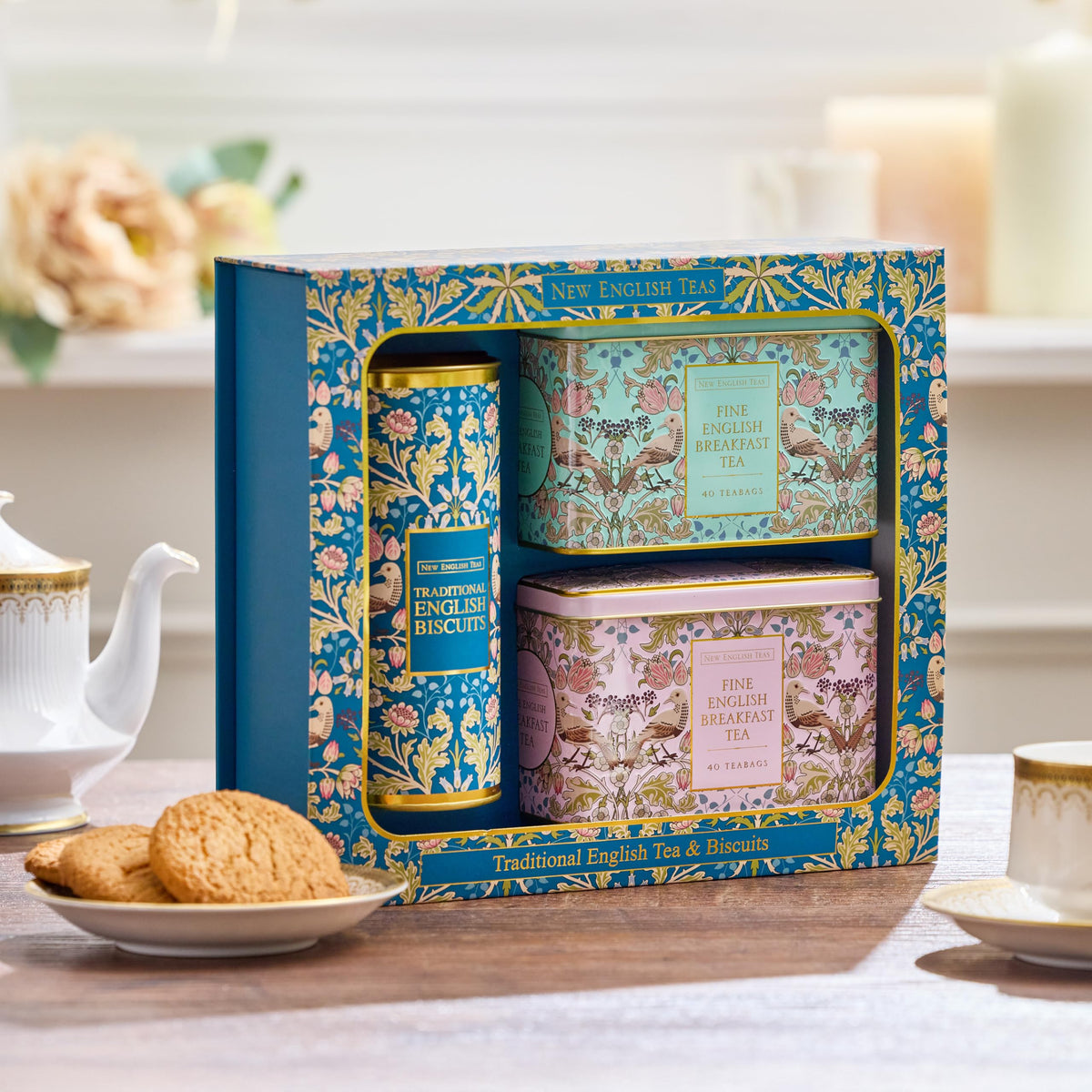 New English Teas Song Thrush British Tea Cookies Gift Set - New English Teas Official Imagery - 3