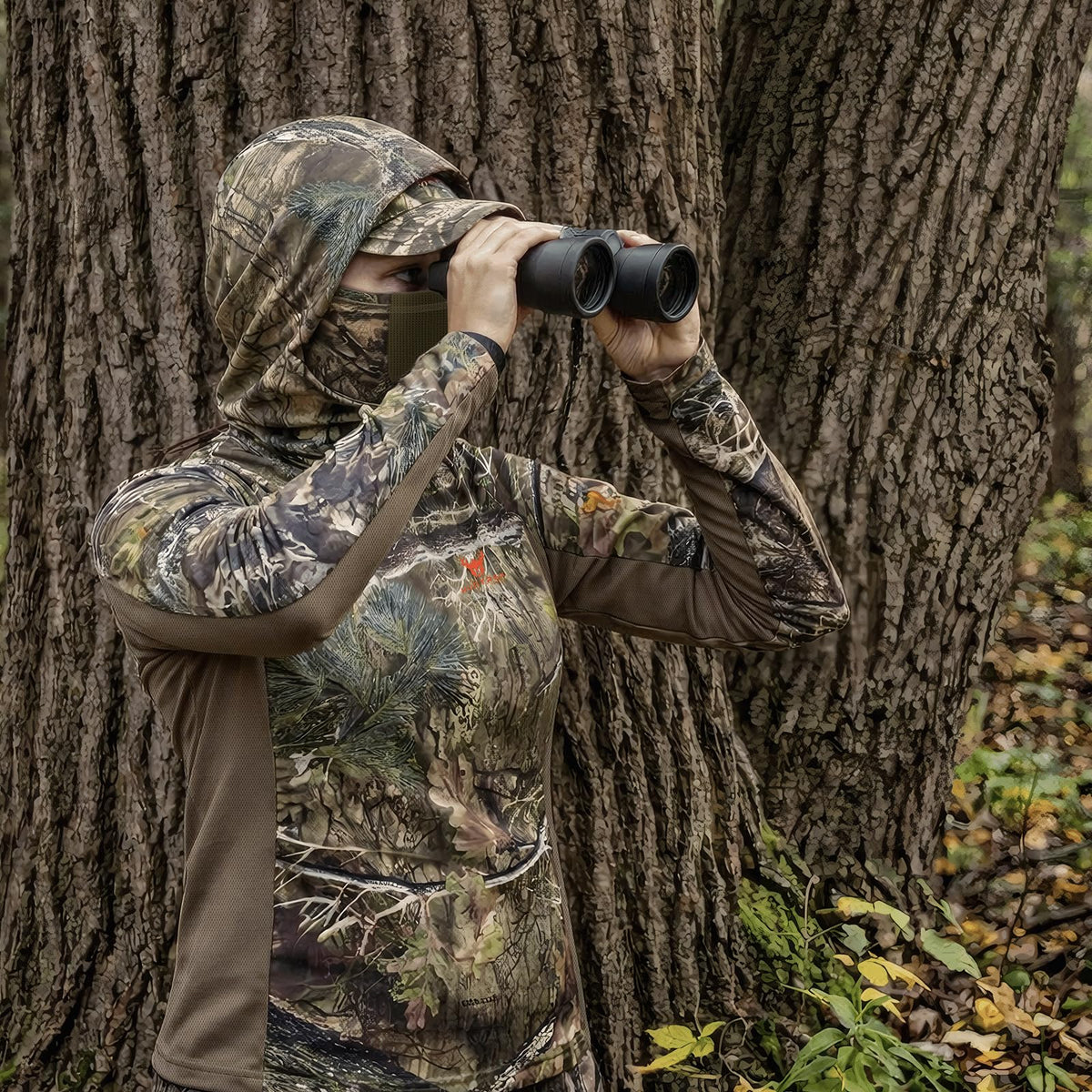 Women s Camo Hunting Hoodie with Face Mask UPF 50 Quick Dry - Hartena Official Imagery - 3