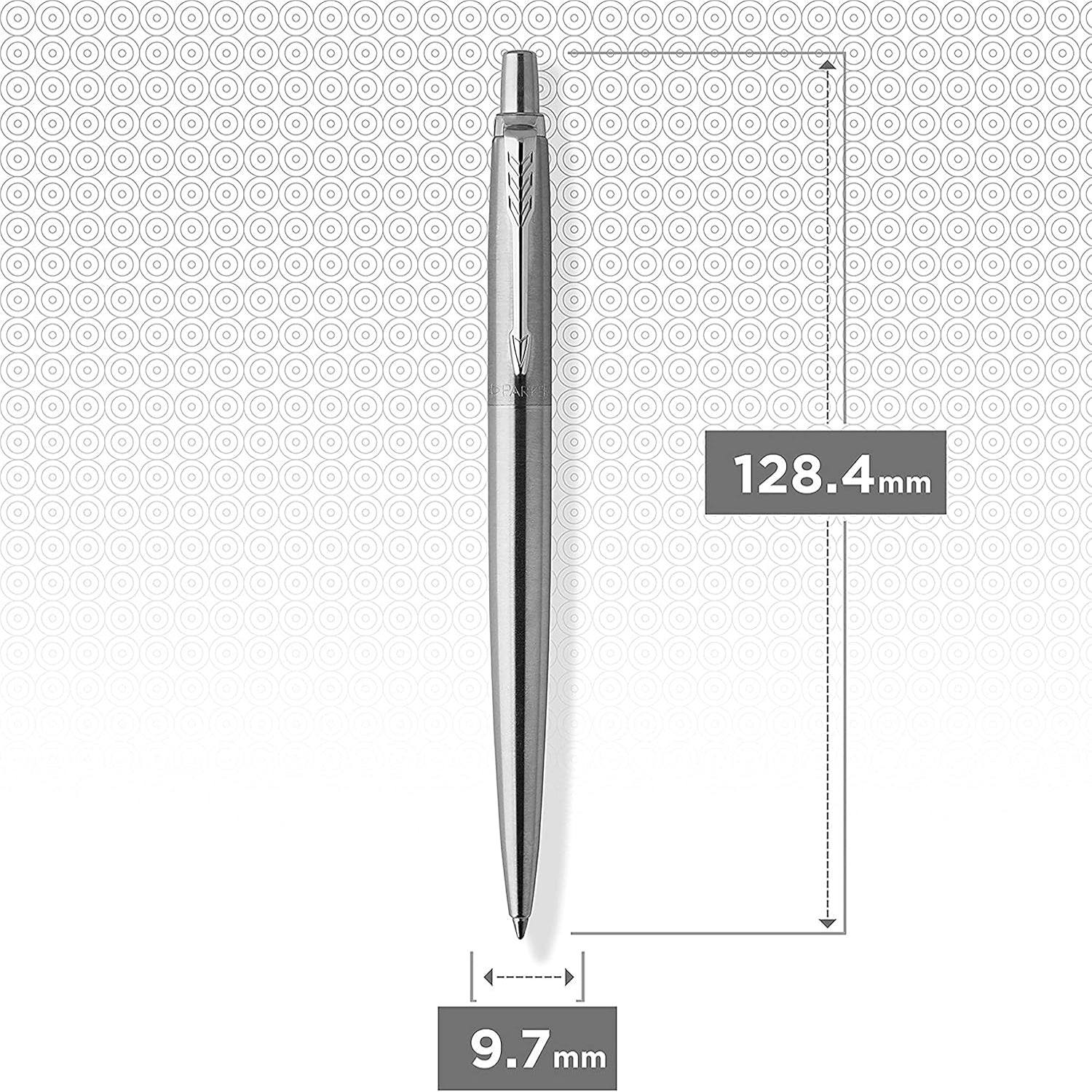 Elefair Parker Jotter ballpoint pen with stainless steel body, chrome trim, medium point, blue ink, stylish writing instrument