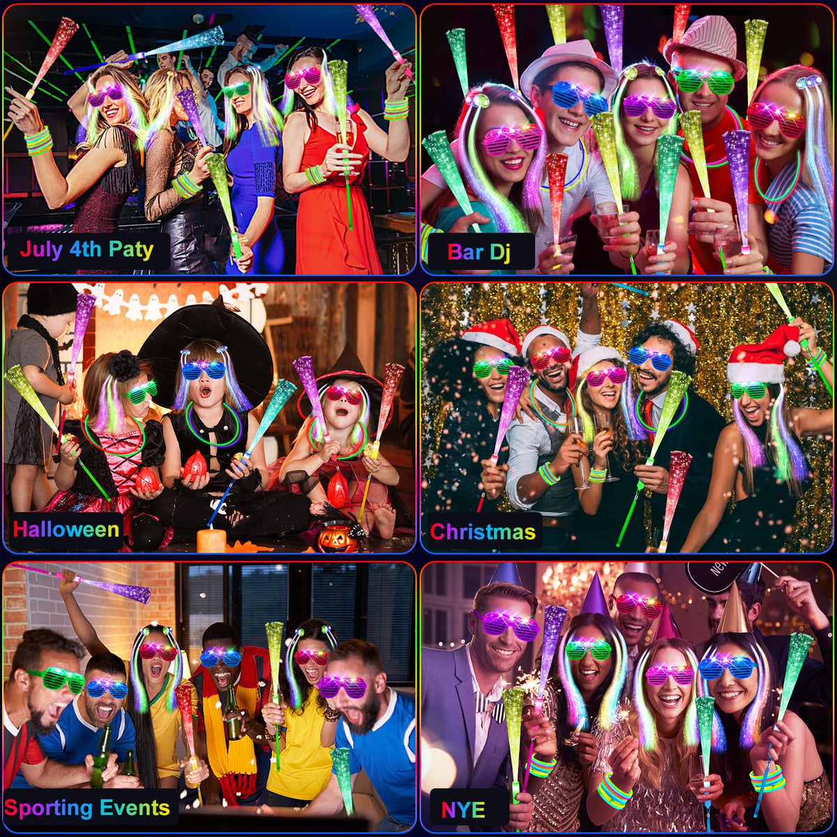 OLUPP 148 PCS Glow in the Dark Party Supplies Indoor Outdoor - OLUPP Official Imagery - 5