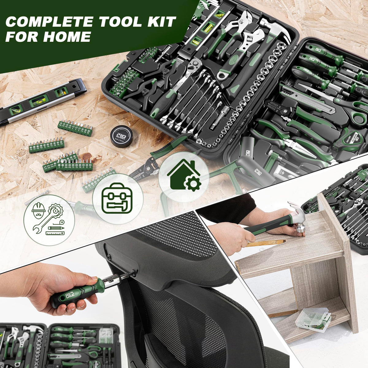 Prostormer 259 Piece Tool Kit Household Essential Tool Set - Prostormer Official Imagery - 6