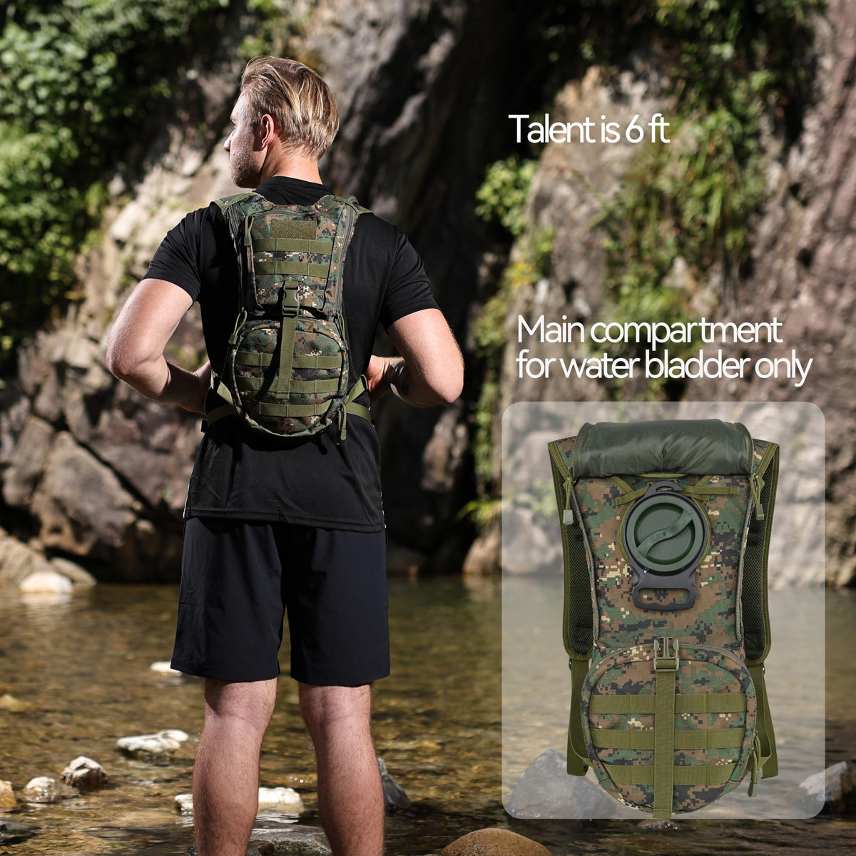 MARCHWAY Tactical Molle Hydration Pack Backpack with 3L TPU - MARCHWAY Official Imagery - 8