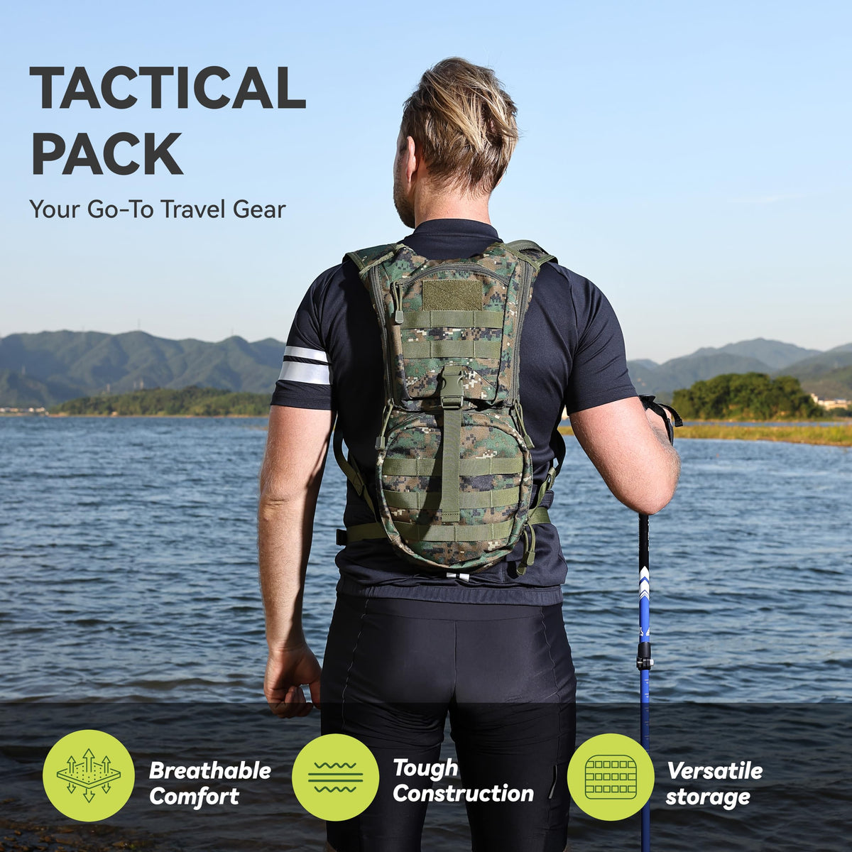 MARCHWAY Tactical Molle Hydration Pack Backpack with 3L TPU - MARCHWAY Official Imagery - 3
