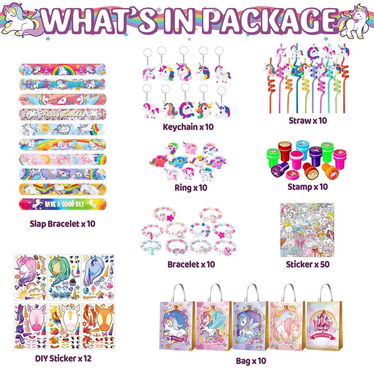 132PCS Girls Party Favors Birthday Goodie Bag Stuffers and - JOLJUMP Official Imagery - 4