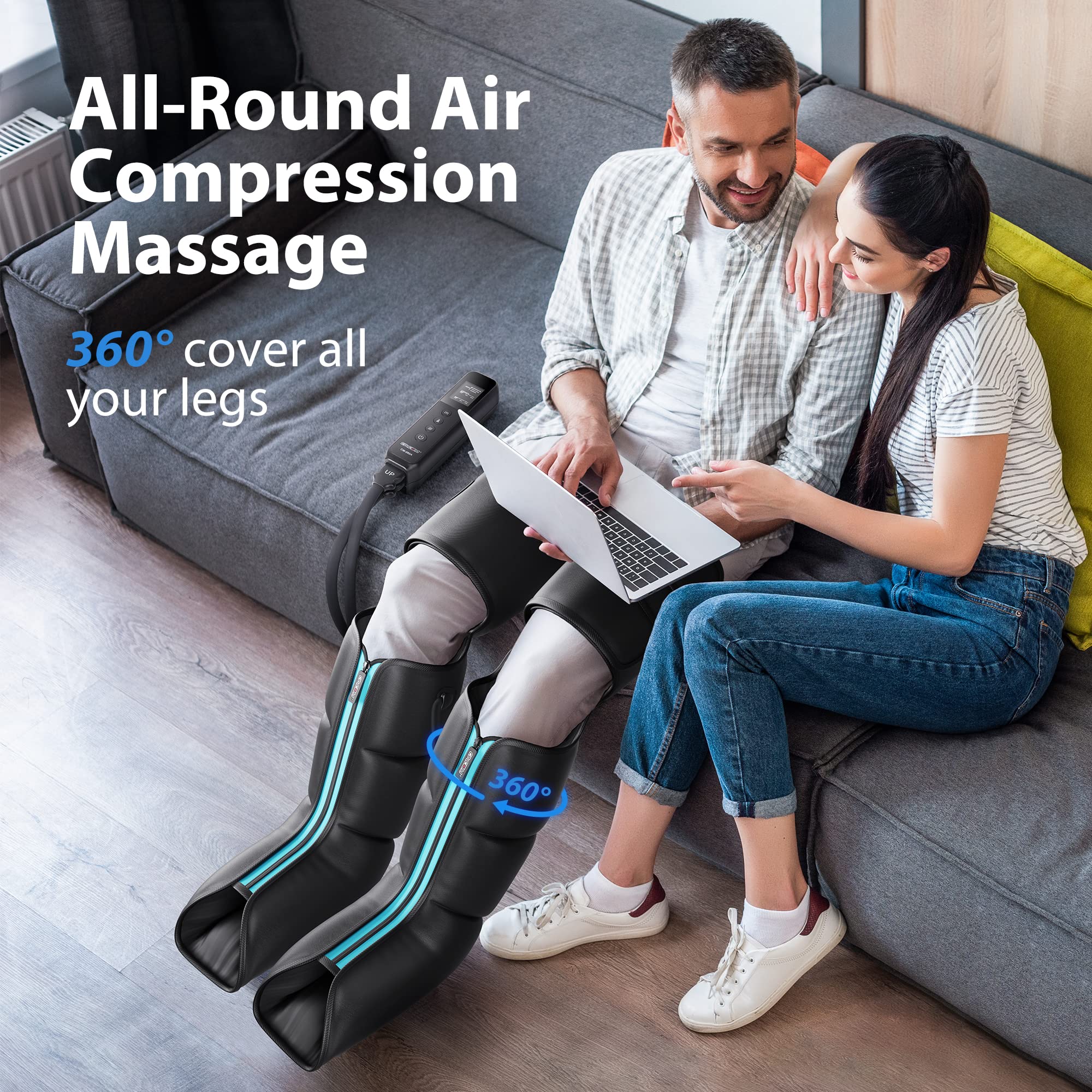 CINCOM Leg Massager with Heat & Air Compression