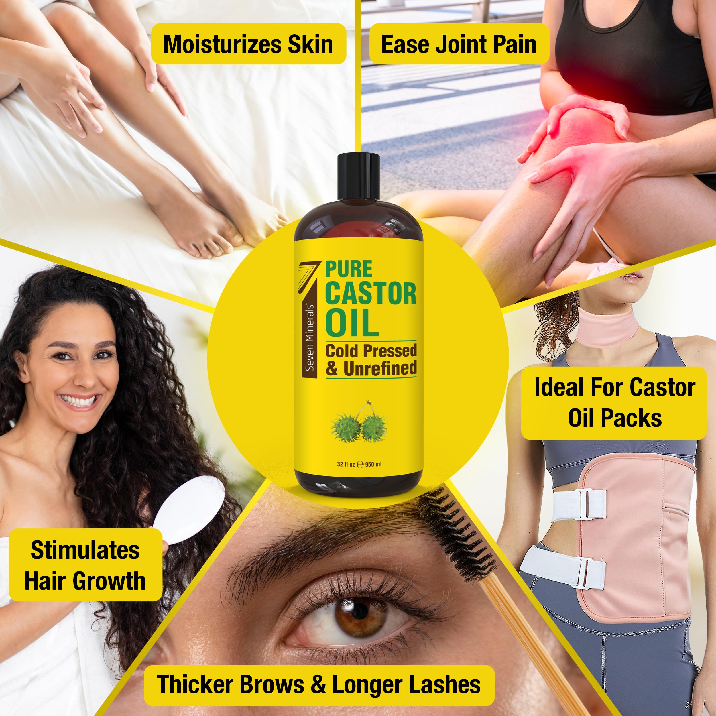 Pure Cold Pressed Castor Oil - Seven Minerals Official Imagery - 3